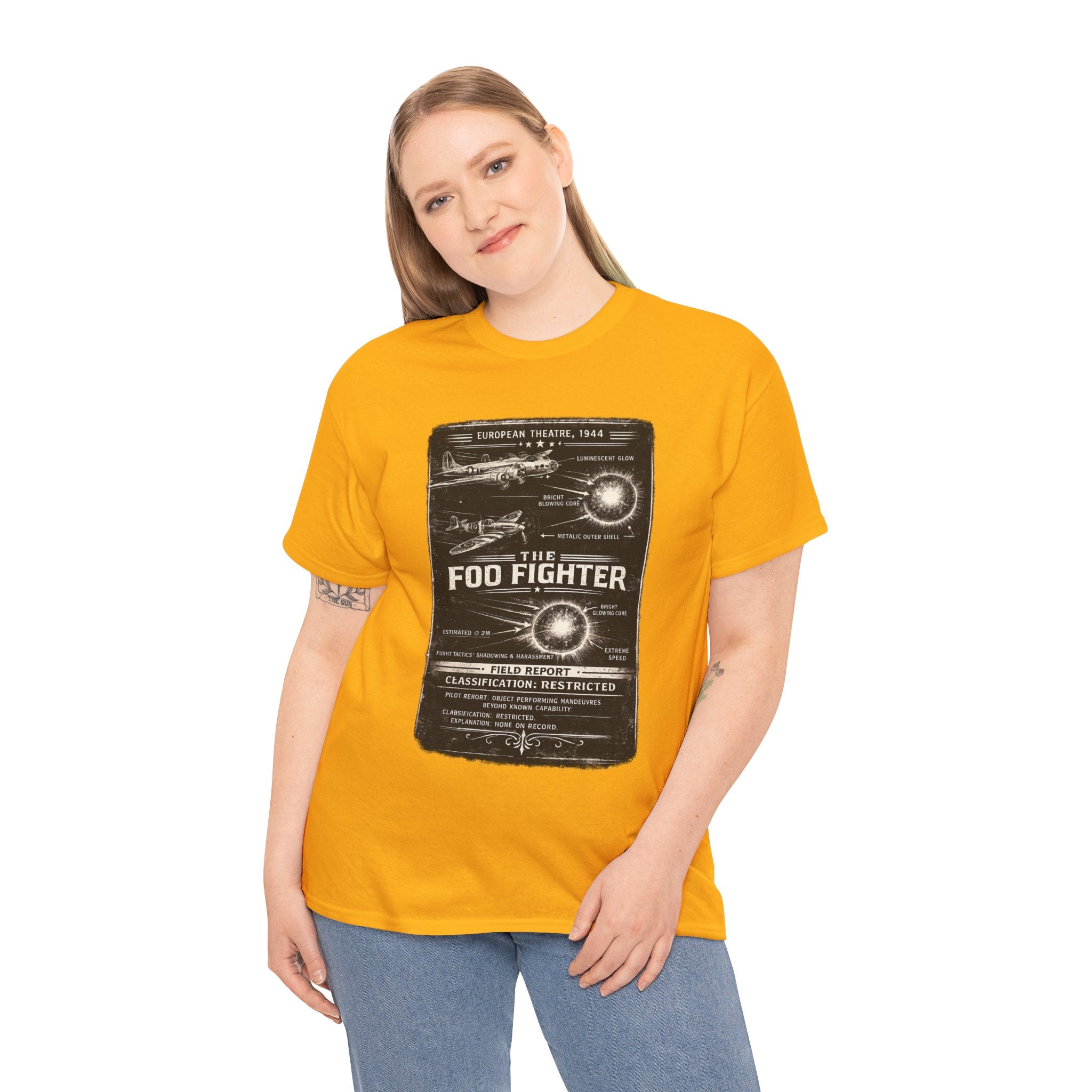 Foo Fighter – WWII Allied Pilot Unidentified Aerial Phenomena Field Report Graphic T-Shirt