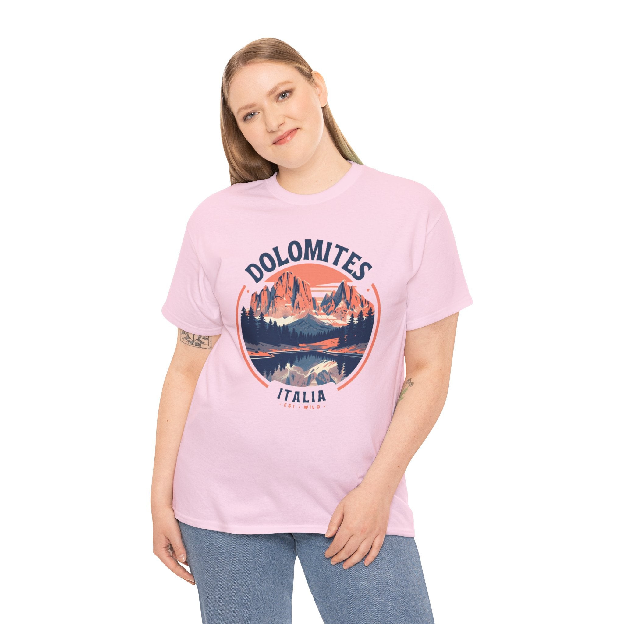 Dolomites Italia T-Shirt | Italian Alps Hiking Tee | Vintage Mountain Badge Graphic Shirt | Italy Travel Gift
