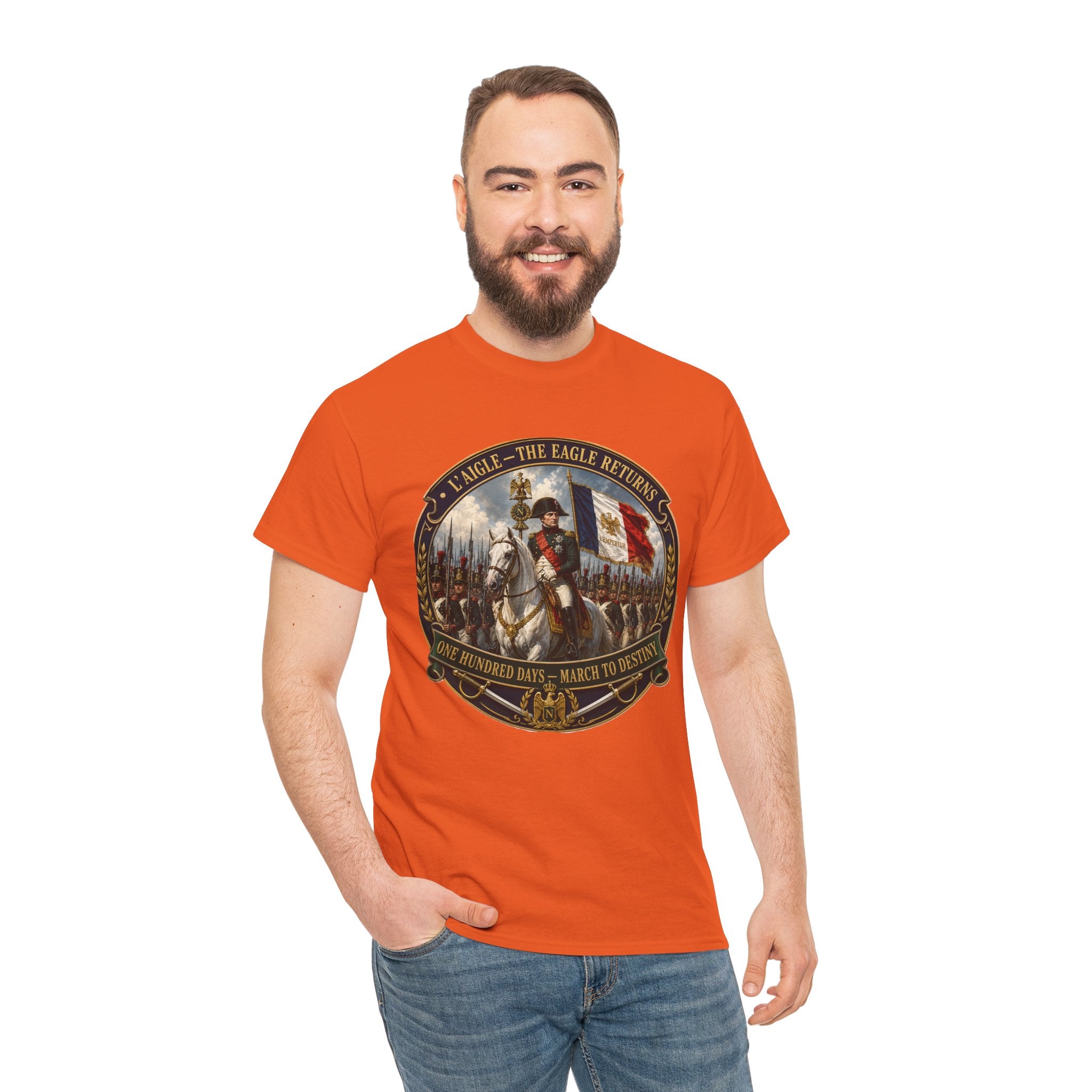 Napoleon L'Aigle The Eagle Returns One Hundred Days March to Destiny T-Shirt | Military History Tee | Napoleonic Wars Graphic T-Shirt