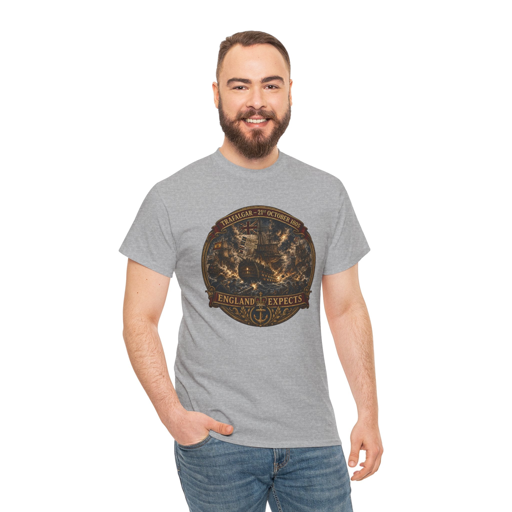 England Expects T-Shirt – Battle of Trafalgar 1805 | HMS Victory British Naval History Graphic Tee
