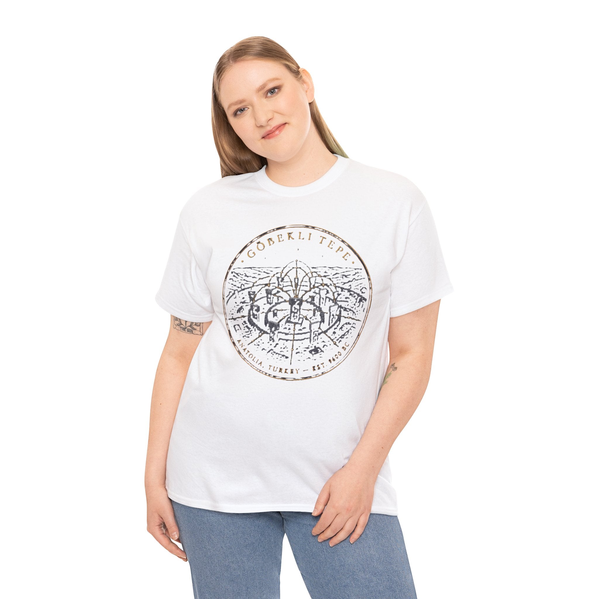 Göbekli Tepe T-Shirt | World's Oldest Temple Aerial Design | Ancient Anatolia Turkey Tee | Sacred Sites Graphic T-Shirt