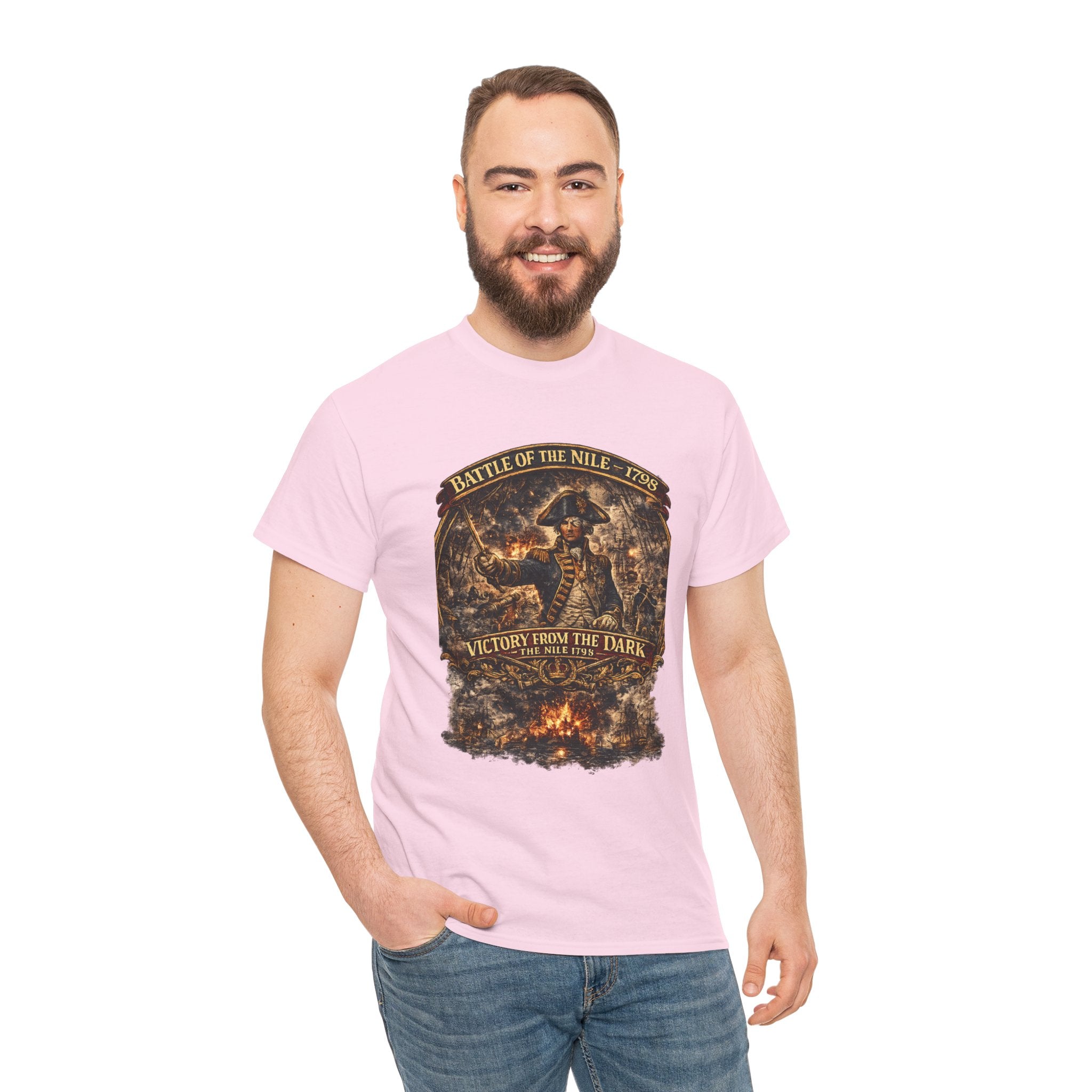 Battle of the Nile Graphic Tee — "Victory Among the Stars" Vintage Naval Battle Shirt