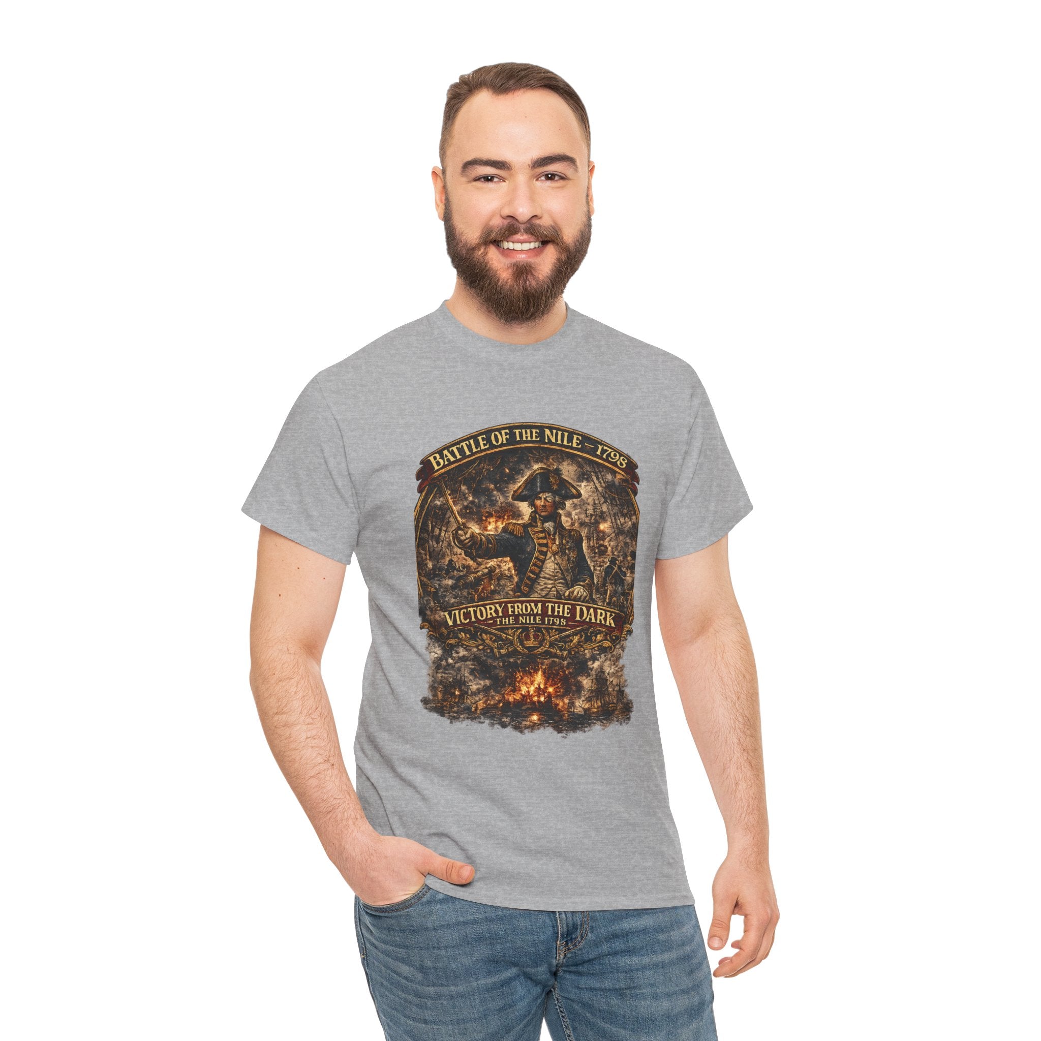Battle of the Nile Graphic Tee — "Victory Among the Stars" Vintage Naval Battle Shirt