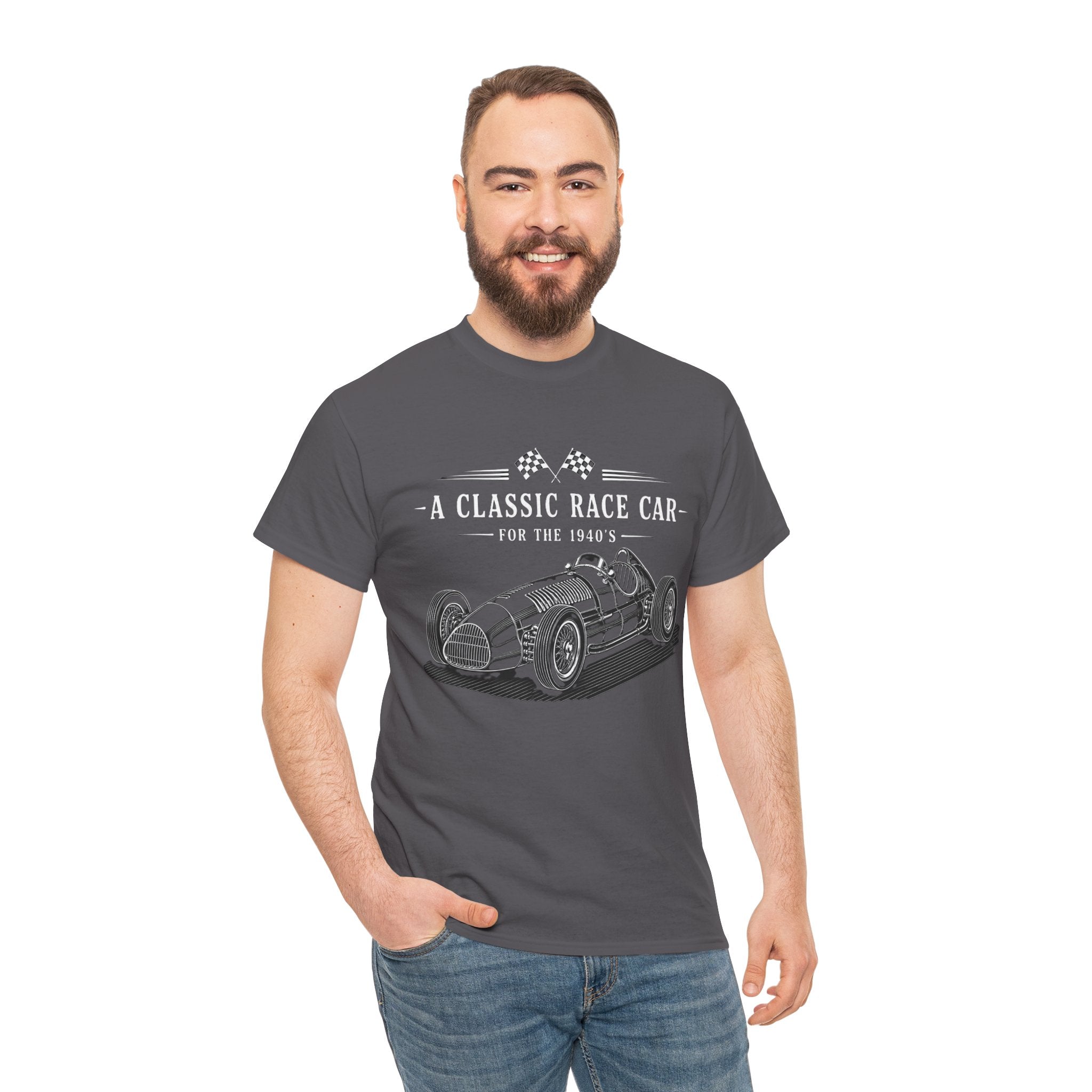 Classic Race Car Tee — Vintage Racing Graphic T-Shirt