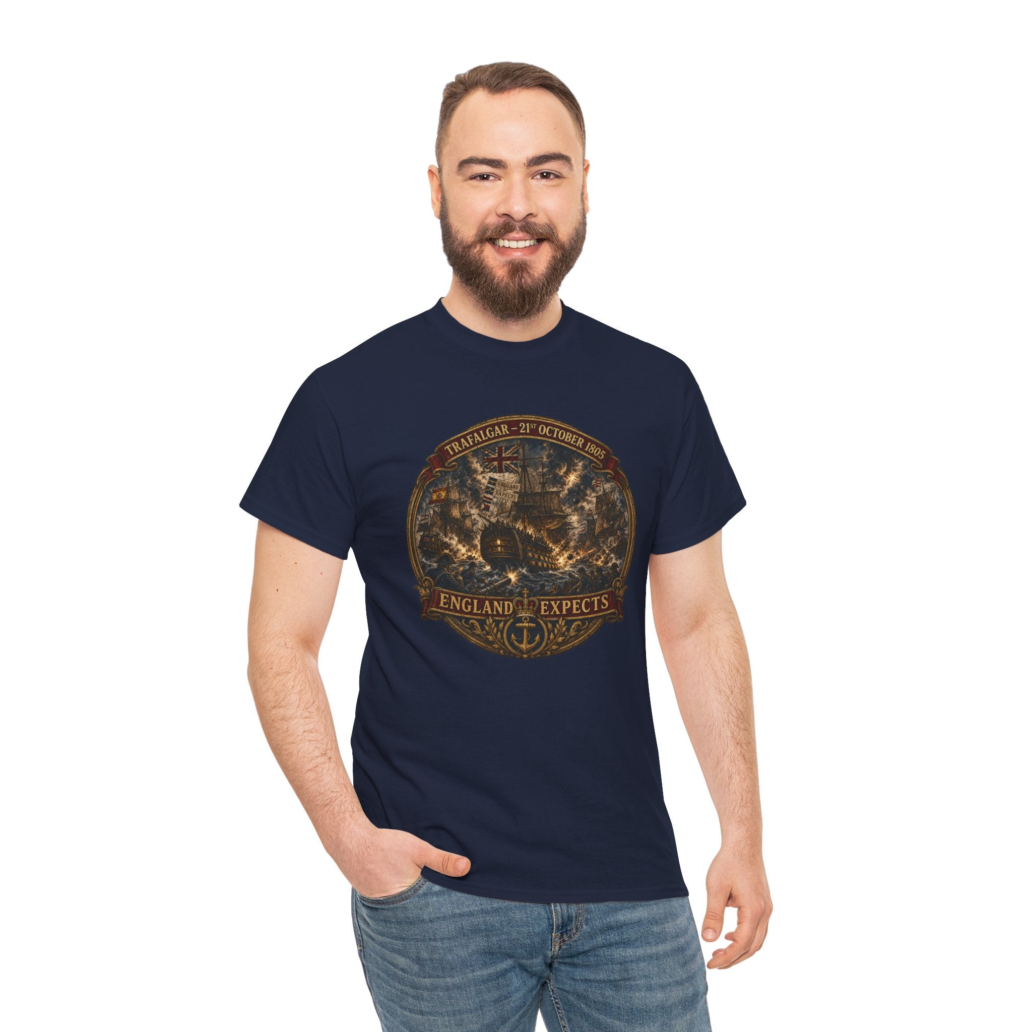 England Expects T-Shirt – Battle of Trafalgar 1805 | HMS Victory British Naval History Graphic Tee