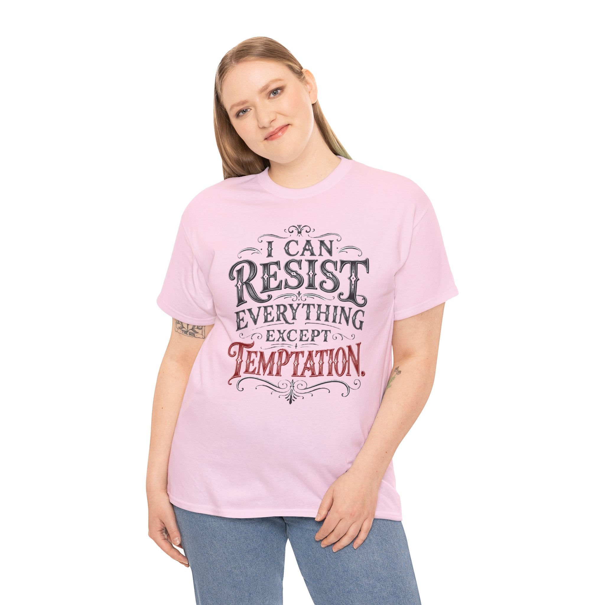 I Can Resist Everything Except Temptation T-Shirt | Oscar Wilde Quote Tee | Unisex Vintage Typography