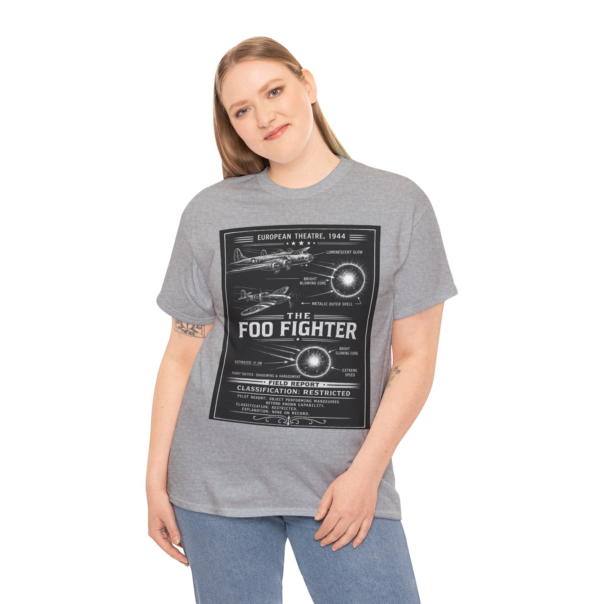 Foo Fighter Vintage Aviation Tee — Retro WWII Aircraft Poster Shirt