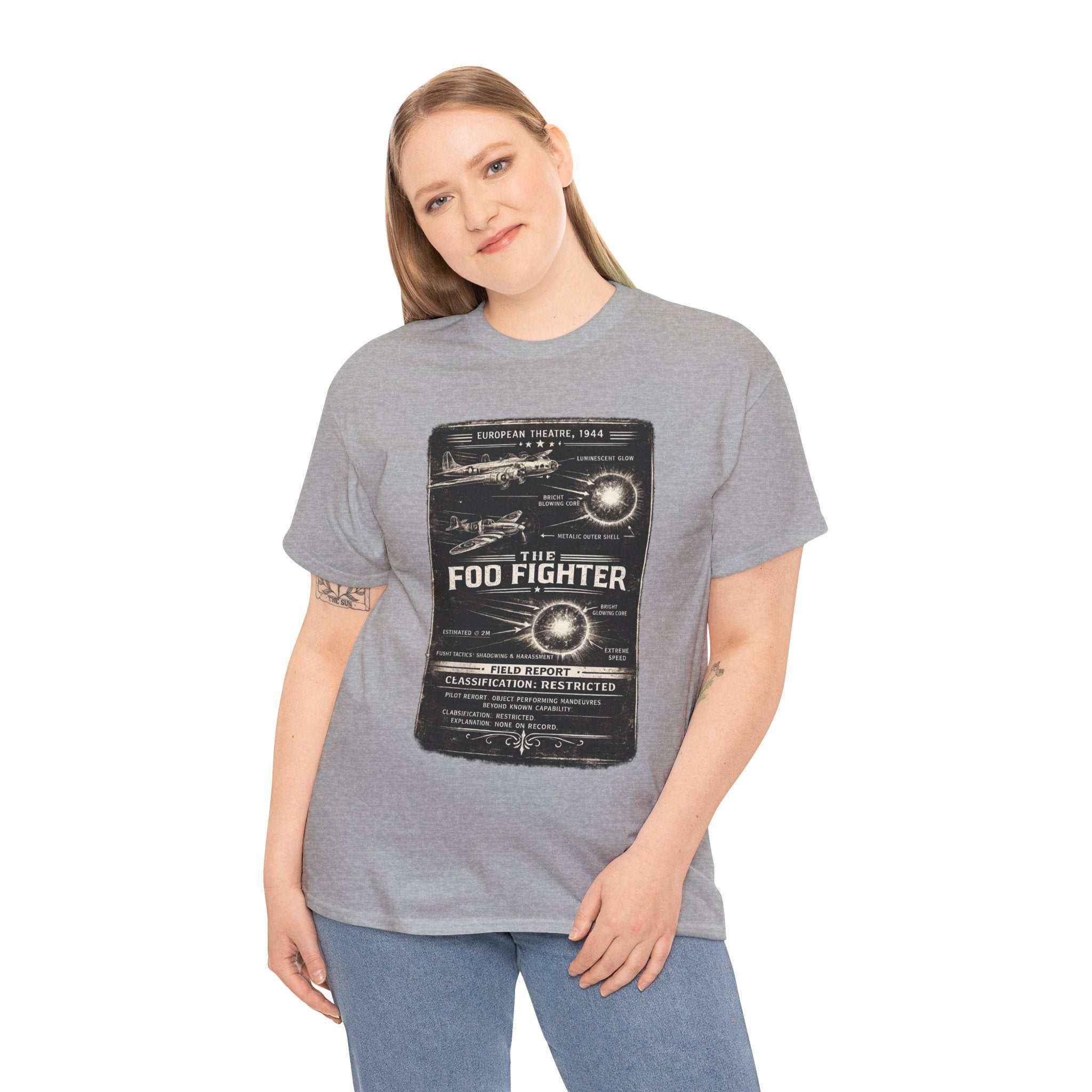 Foo Fighter – WWII Allied Pilot Unidentified Aerial Phenomena Field Report Graphic T-Shirt