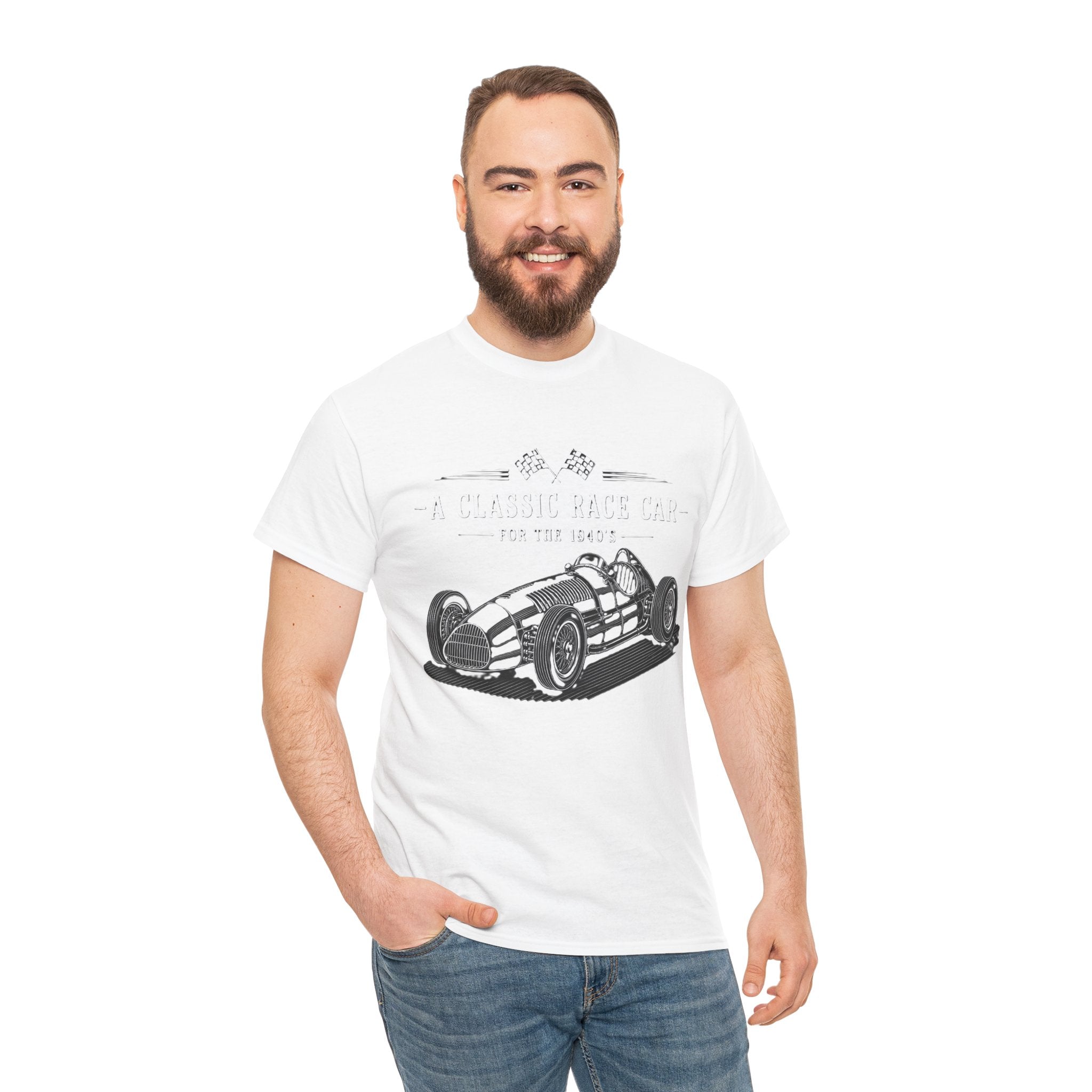 Classic Race Car Tee — Vintage Racing Graphic T-Shirt