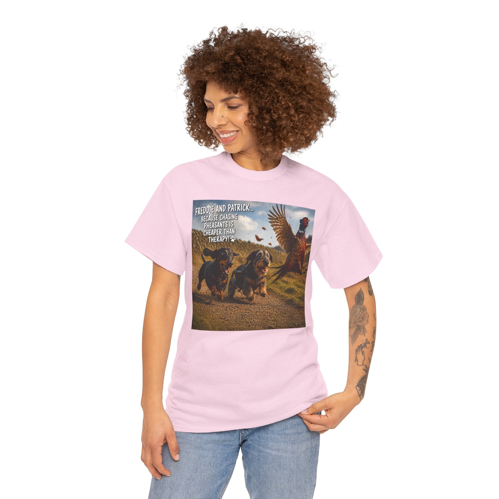 Patriotic Dachshunds & Turkey Tee — "Freedom and Patriotism" Graphic T-Shirt