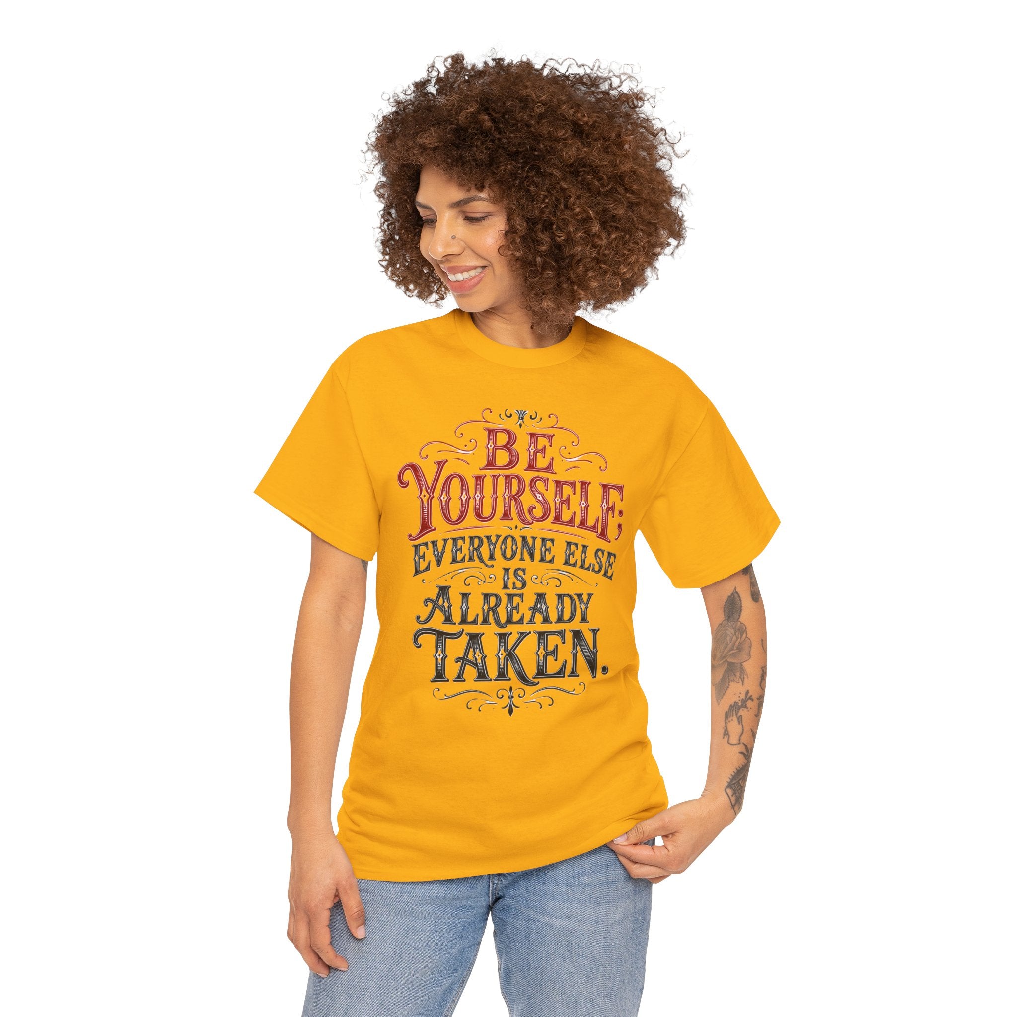 Be Yourself Everyone Else Is Already Taken T-Shirt | Oscar Wilde Quote Tee | Unisex Vintage Typography