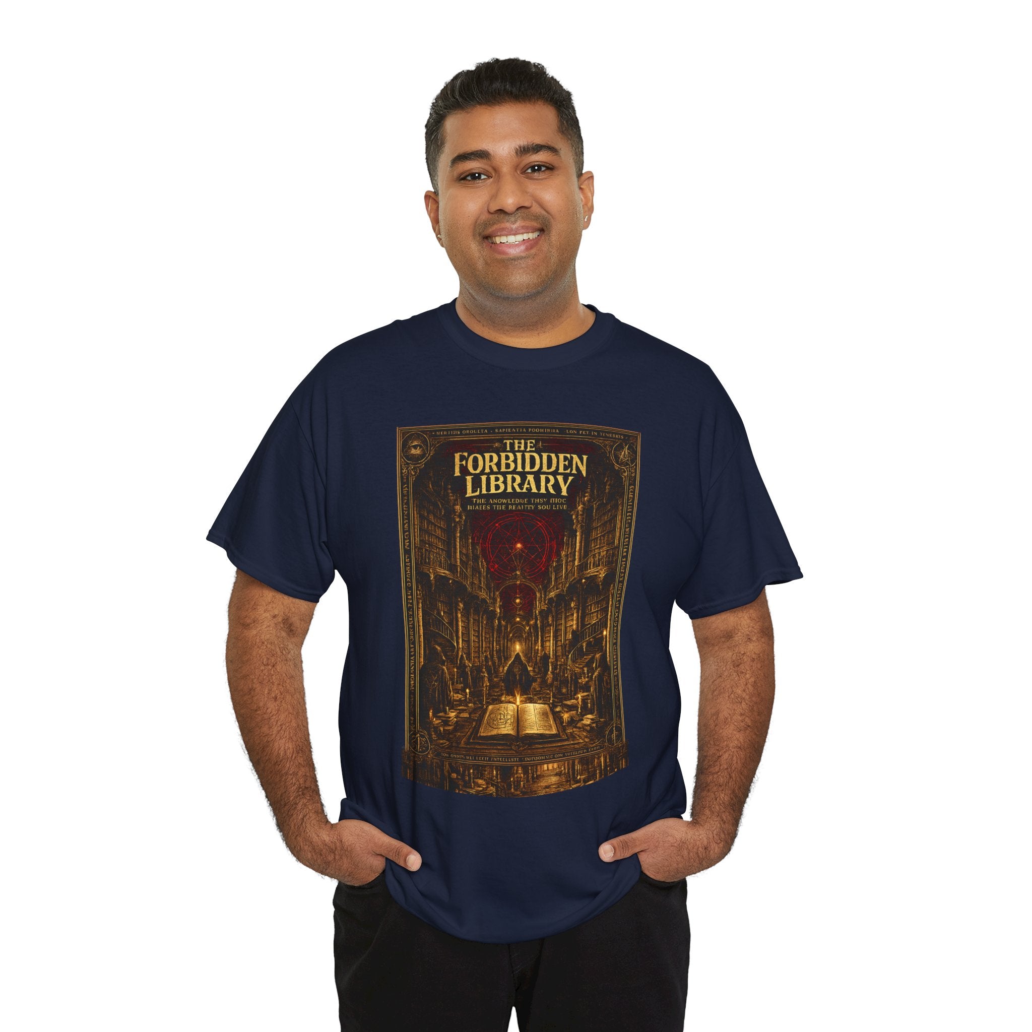 The Forbidden Library – Ancient Grimoire Occult Knowledge Dark Art Graphic T-Shirt