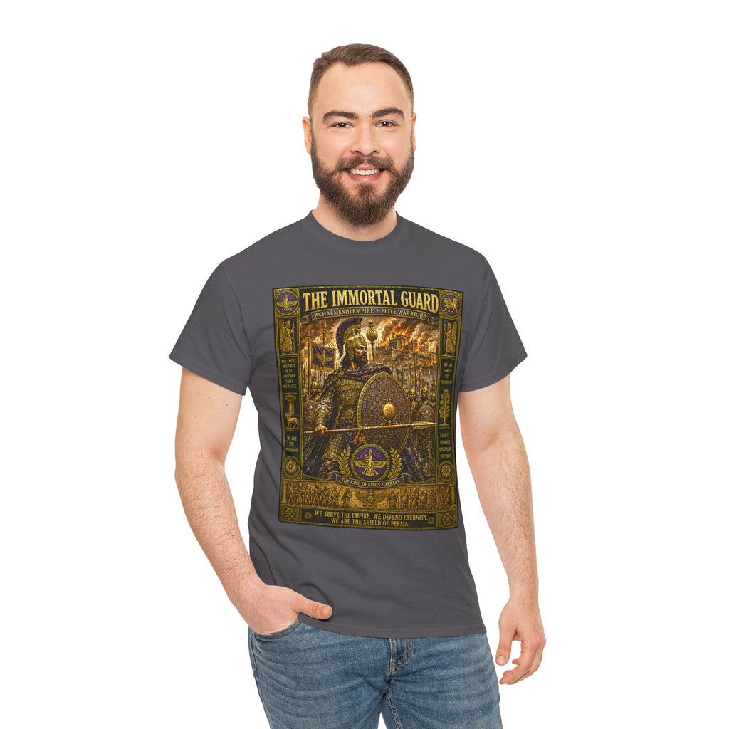 The Immortal Guard – Persian Achaemenid Empire Elite Warrior Ancient Battle Graphic T-ShirtThe elite fighting force of the Achaemenid Persian Empire