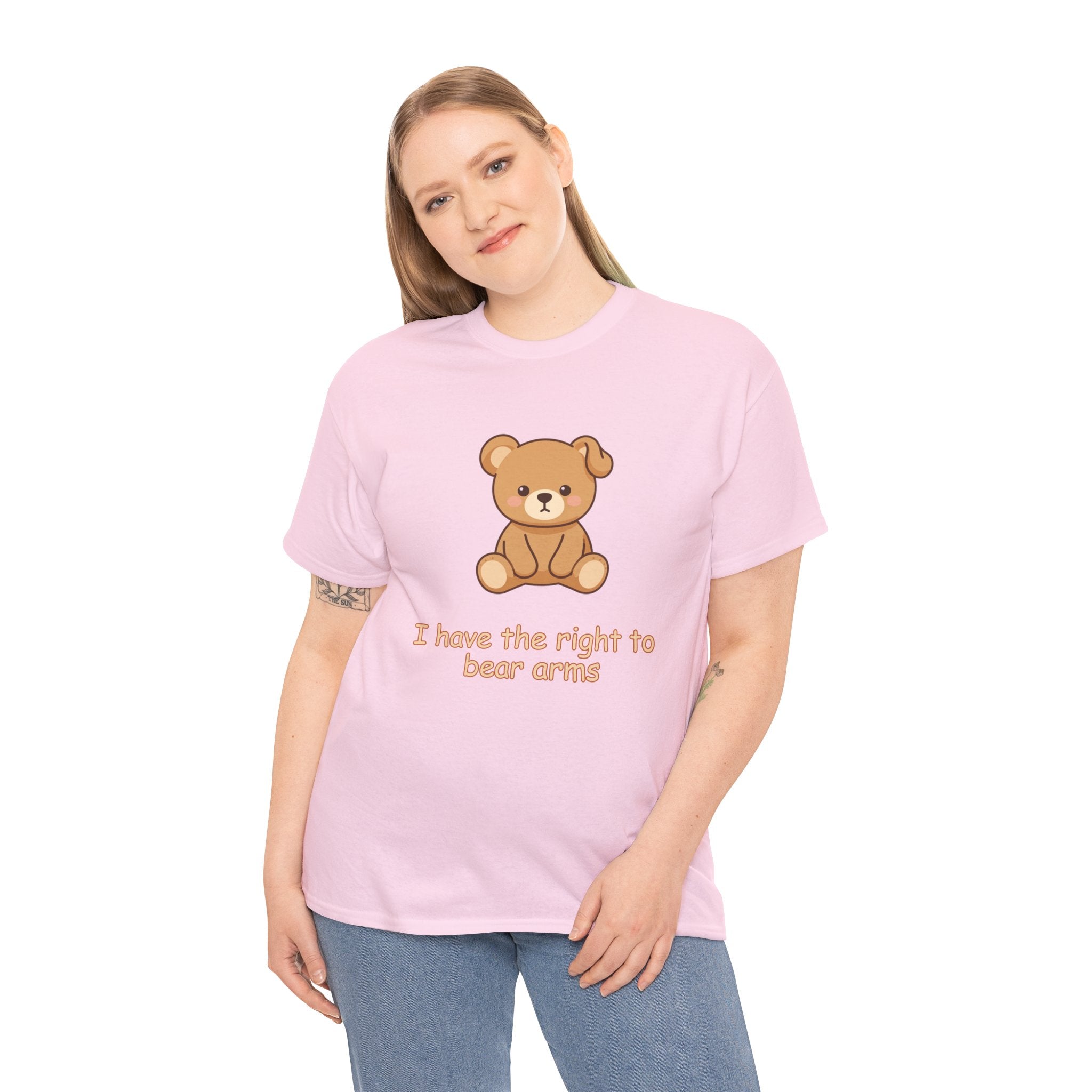 T-Shirt — I Have the Right to Bear Arms Cute Teddy Bear Graphic Tee - Cute Teddy Bear - BUSHY - T-Shirt The Bear With One Wonky Ear & Zero Regrets