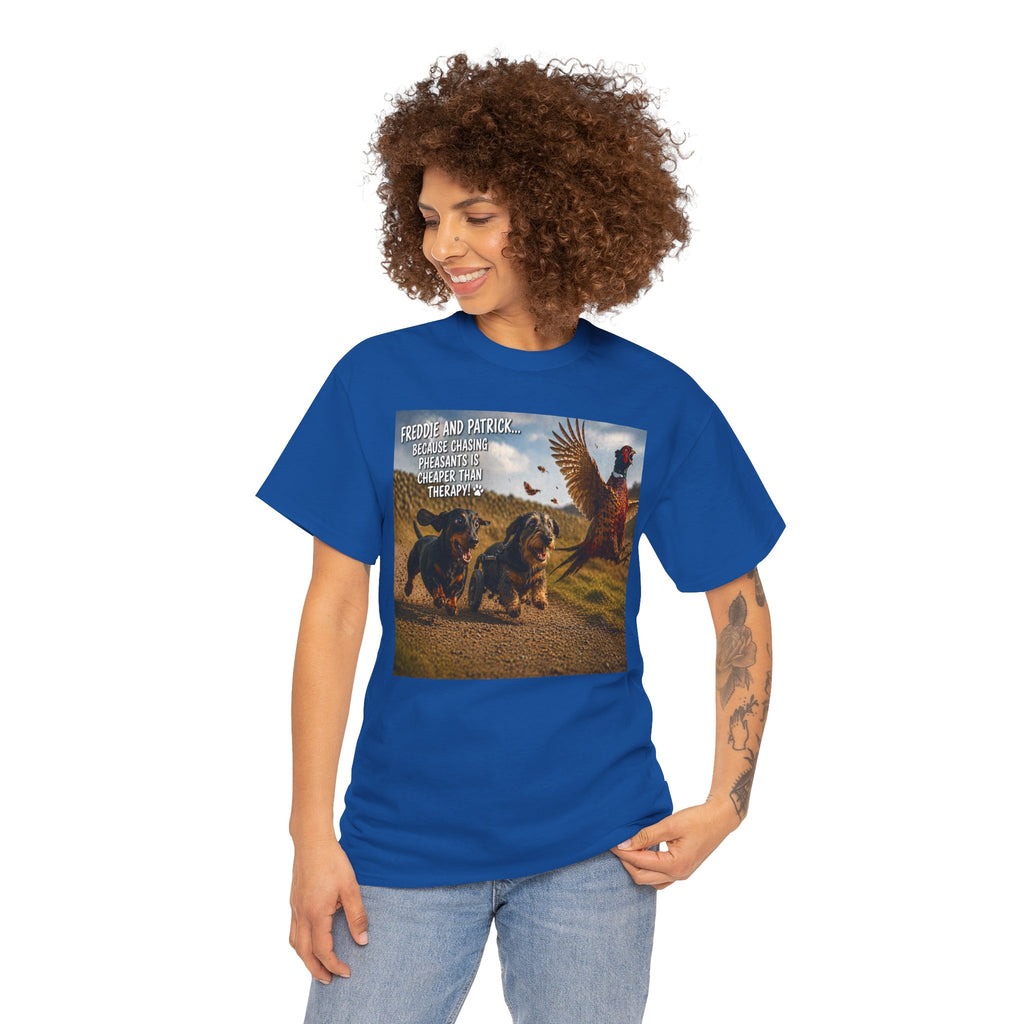 Patriotic Dachshunds & Turkey Tee — "Freedom and Patriotism" Graphic T-Shirt