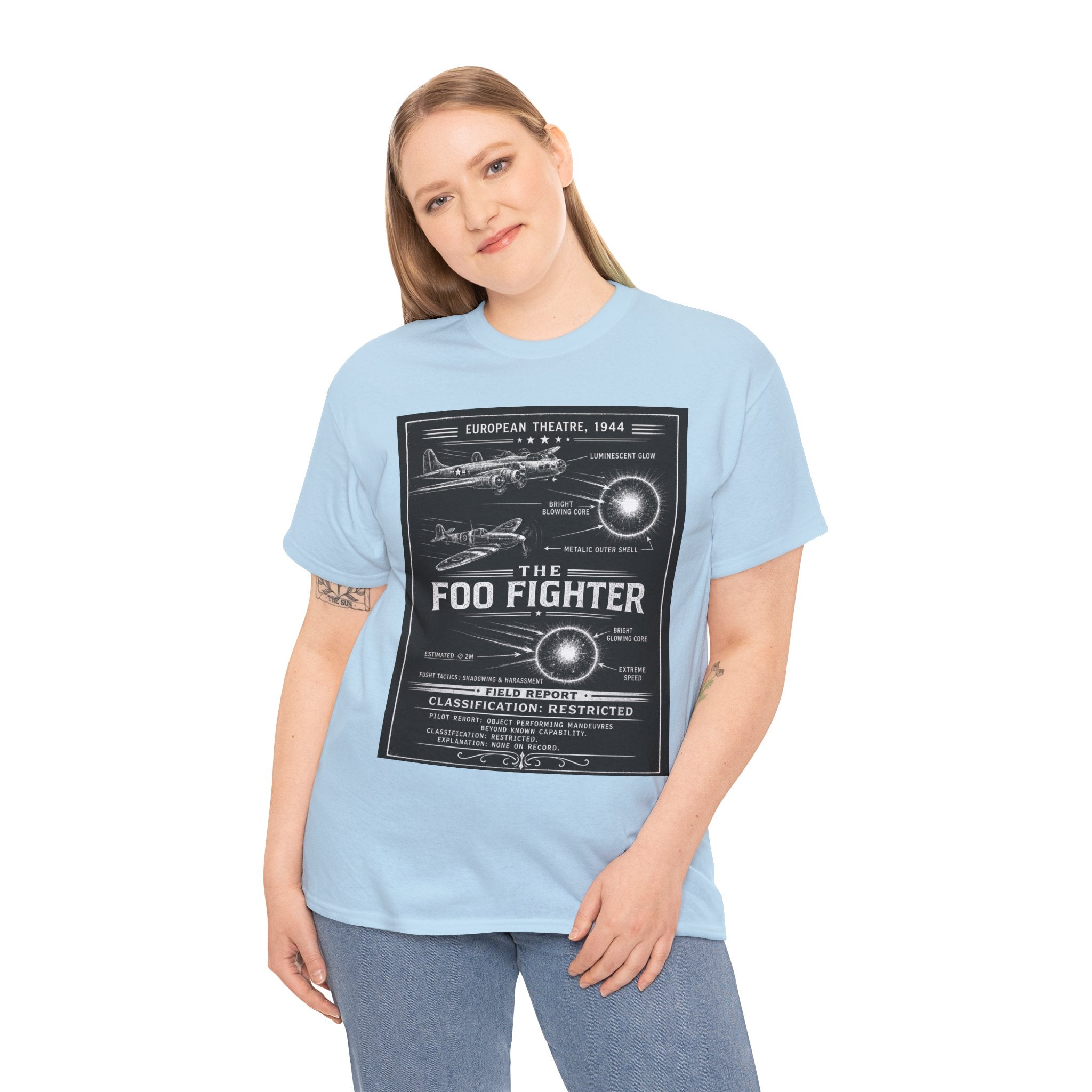 Foo Fighter Vintage Aviation Tee — Retro WWII Aircraft Poster Shirt