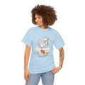 Cat and Goldfish T-Shirt – Funny Tabby Cat Fishing in Bowl Line Art | Cat Lover Kitten Graphic Tee