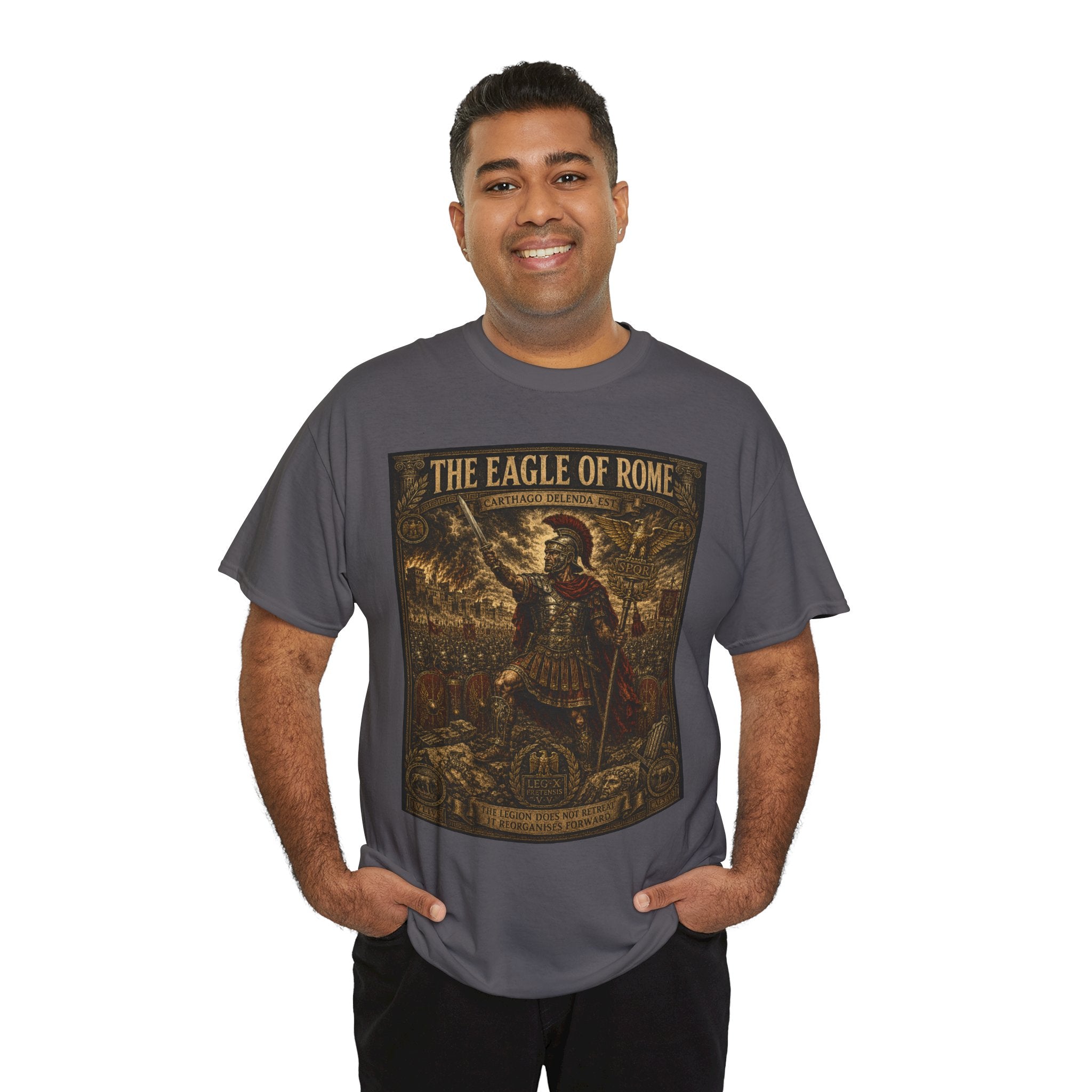 The Eagle of Rome – Roman Legionnaire Ancient Battle Vintage Engraving Graphic T-Shirt