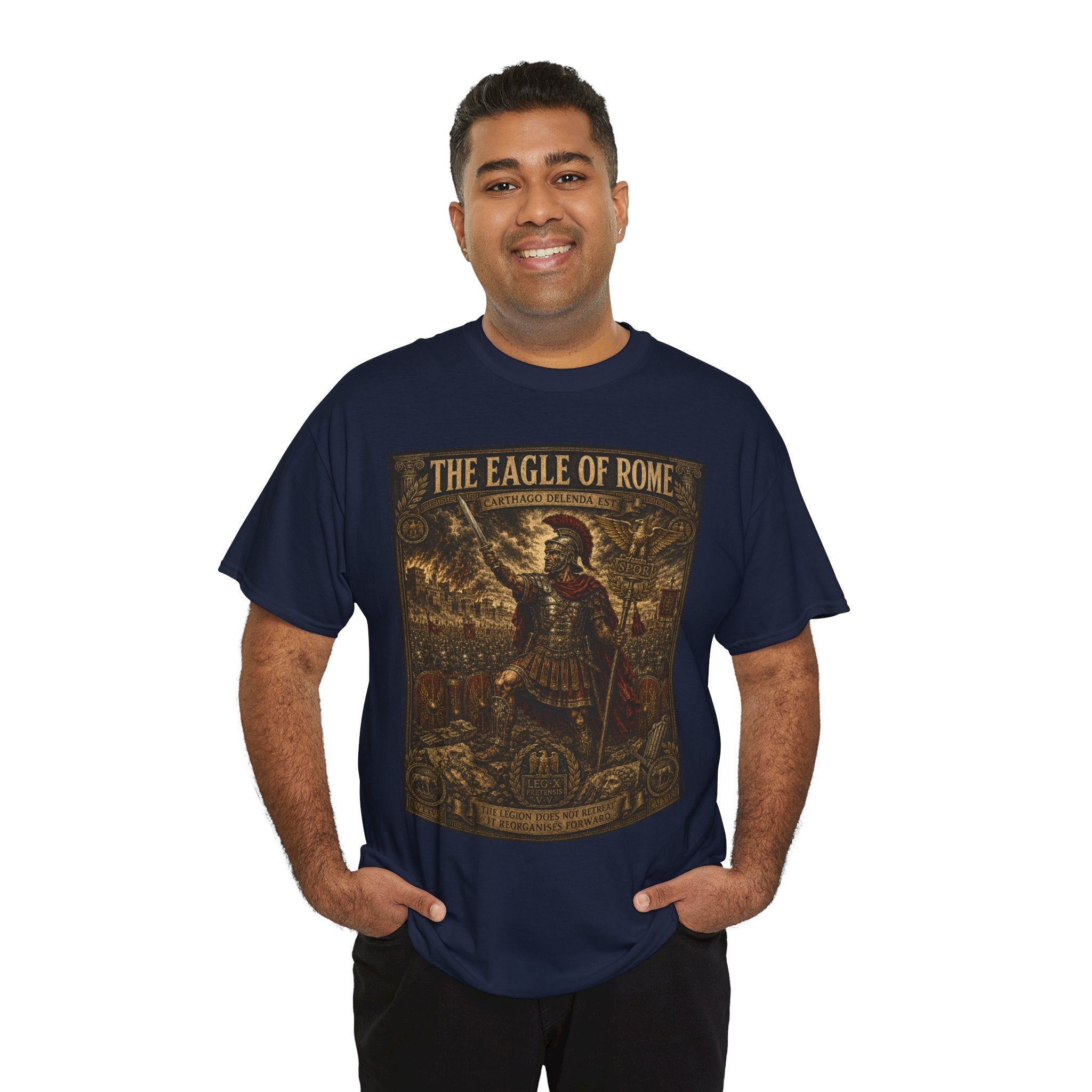 The Eagle of Rome – Roman Legionnaire Ancient Battle Vintage Engraving Graphic T-Shirt