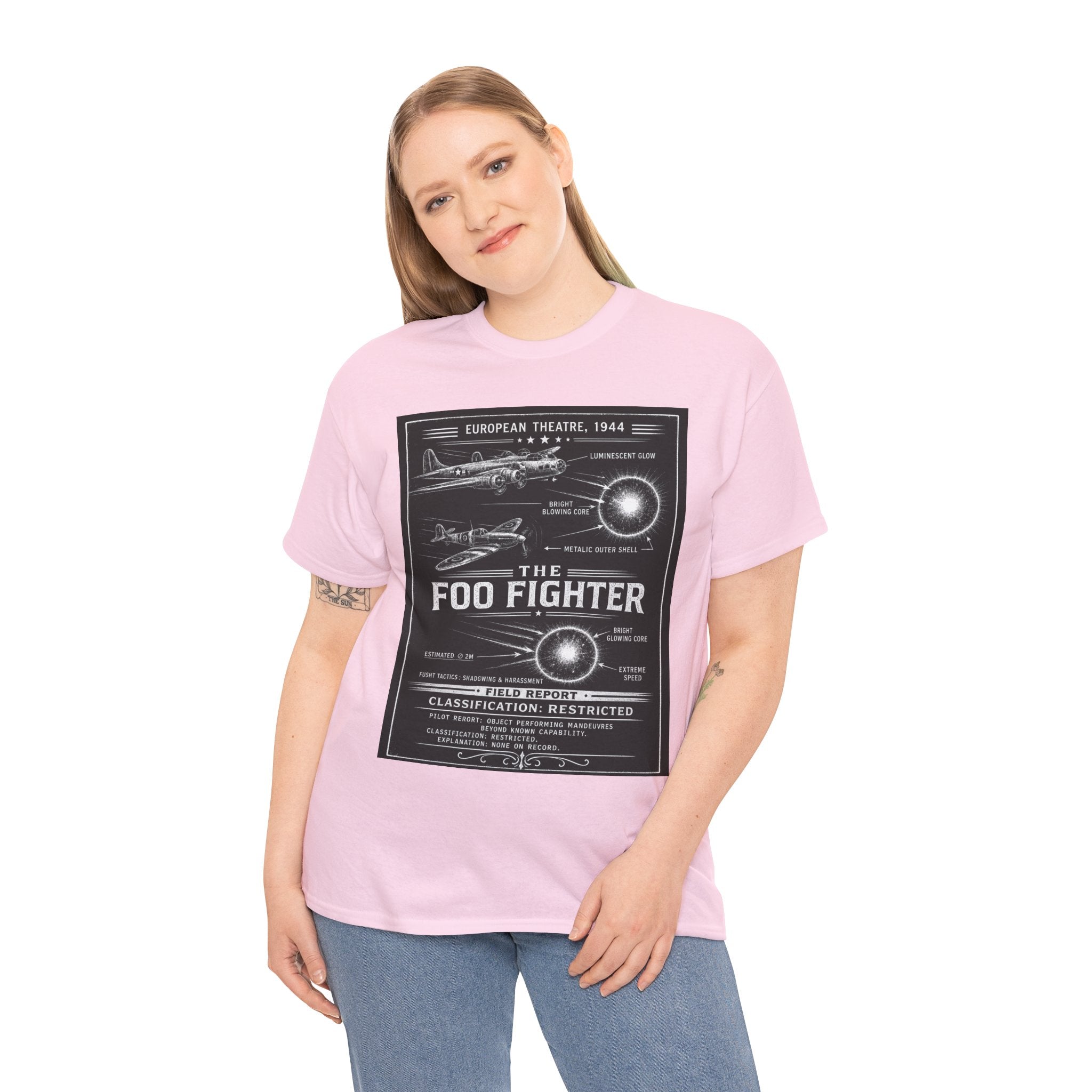 Foo Fighter Vintage Aviation Tee — Retro WWII Aircraft Poster Shirt