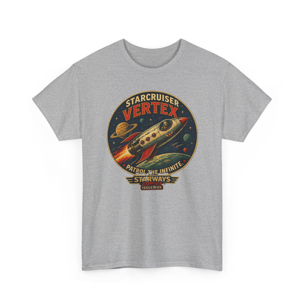 Starcruiser Vertex Rocket T-Shirt — Vintage Space Patrol Graphic Tee