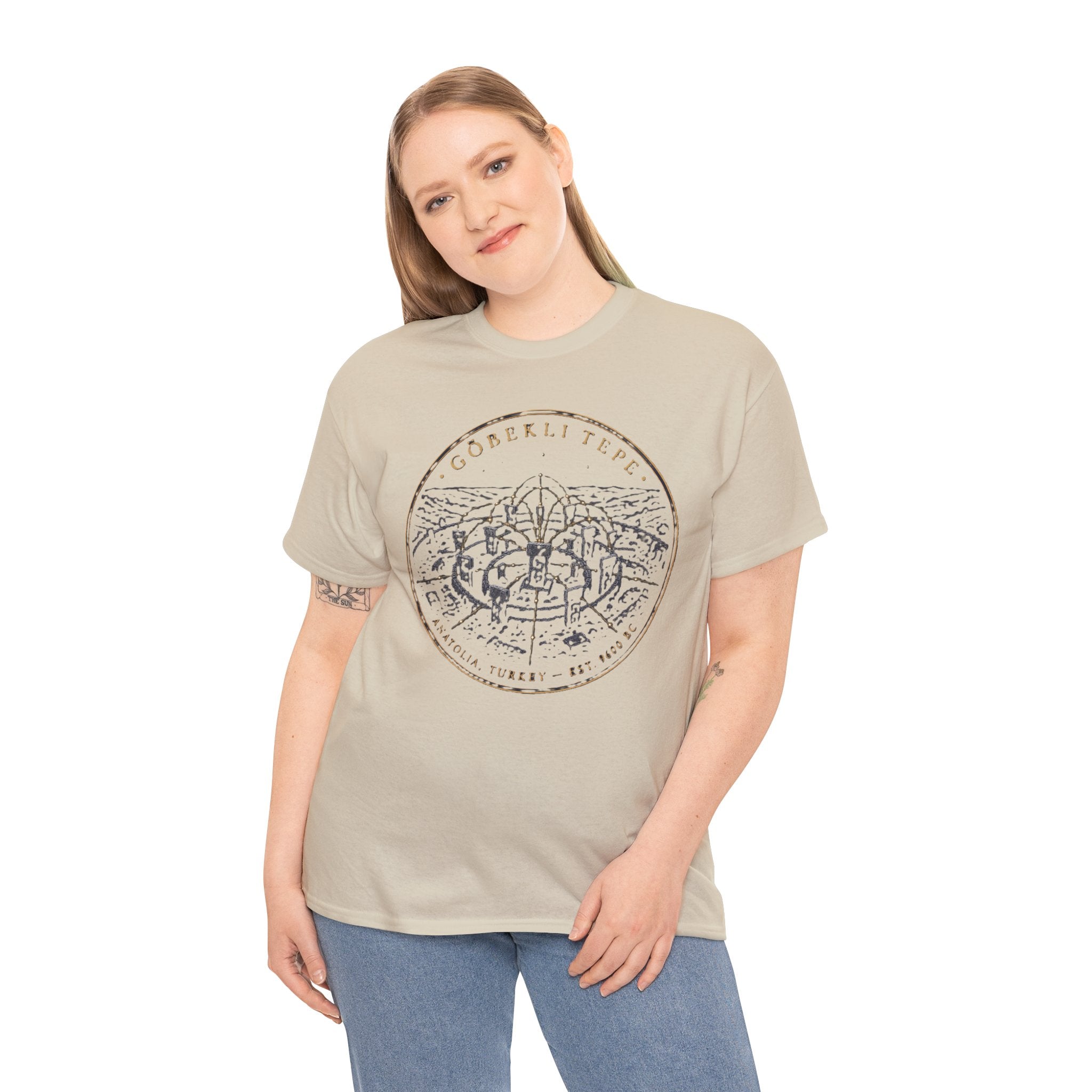 Göbekli Tepe T-Shirt | World's Oldest Temple Aerial Design | Ancient Anatolia Turkey Tee | Sacred Sites Graphic T-Shirt