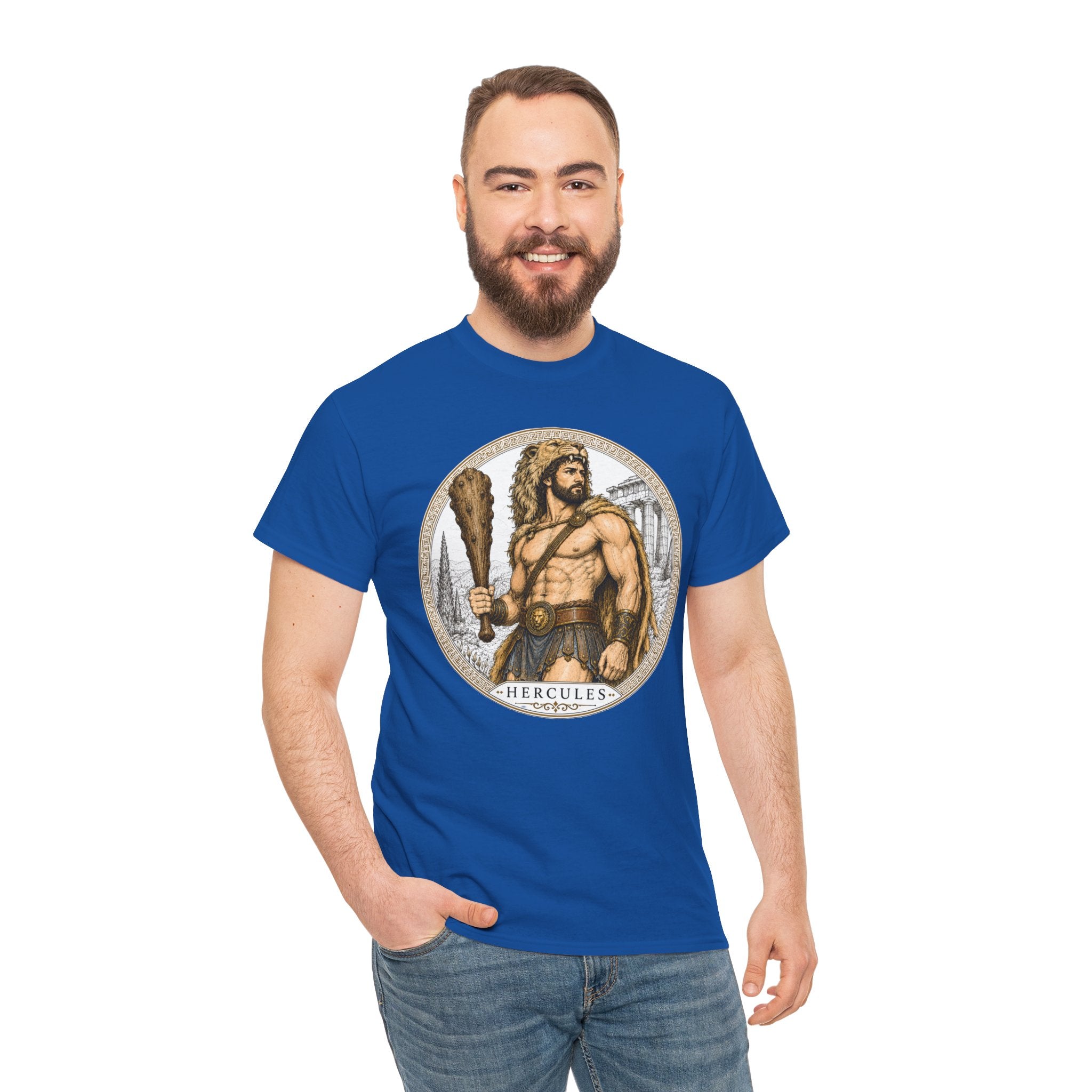 Hercules Greek Mythology T-Shirt — Ancient Warrior Hero Lion Skin Club