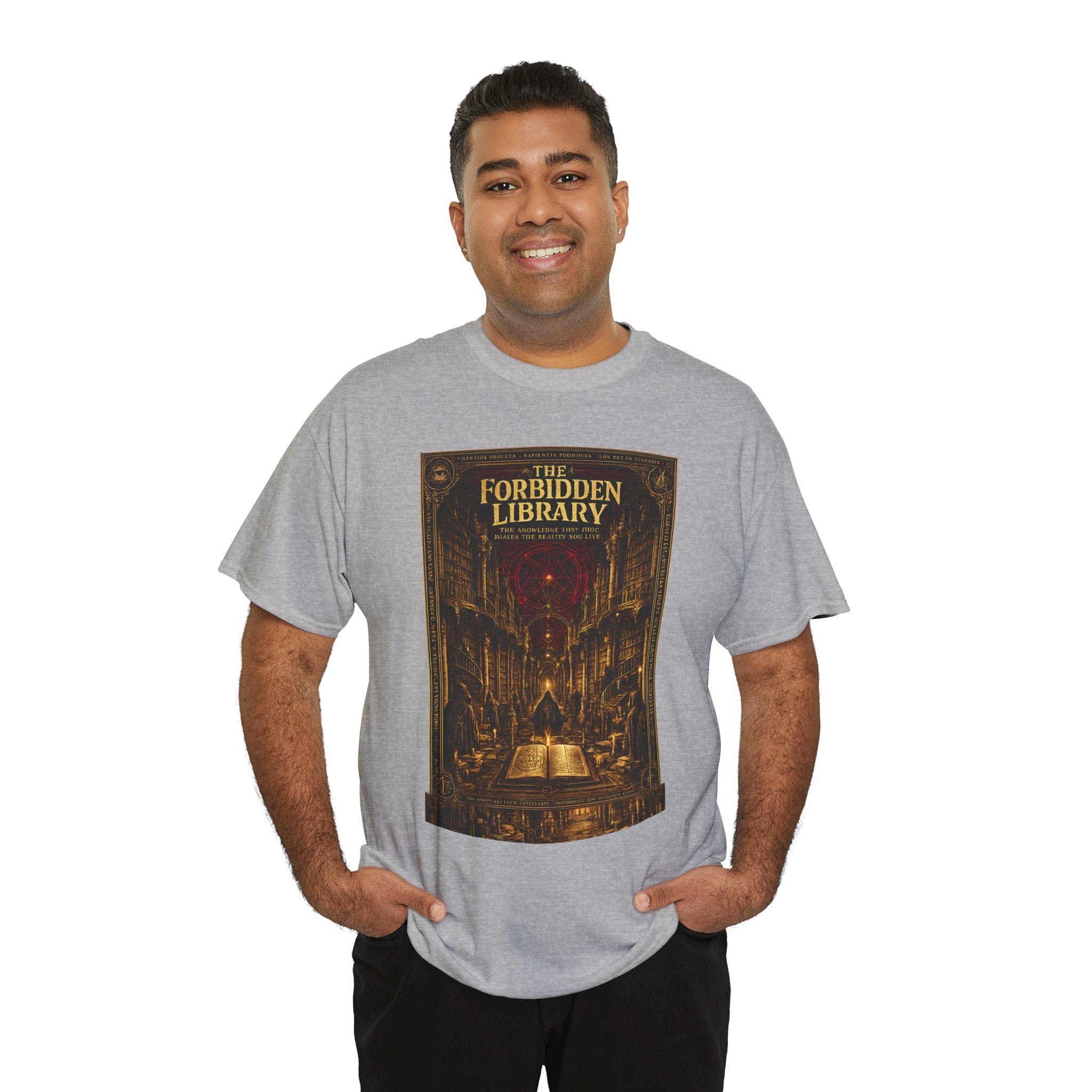 The Forbidden Library – Ancient Grimoire Occult Knowledge Dark Art Graphic T-Shirt