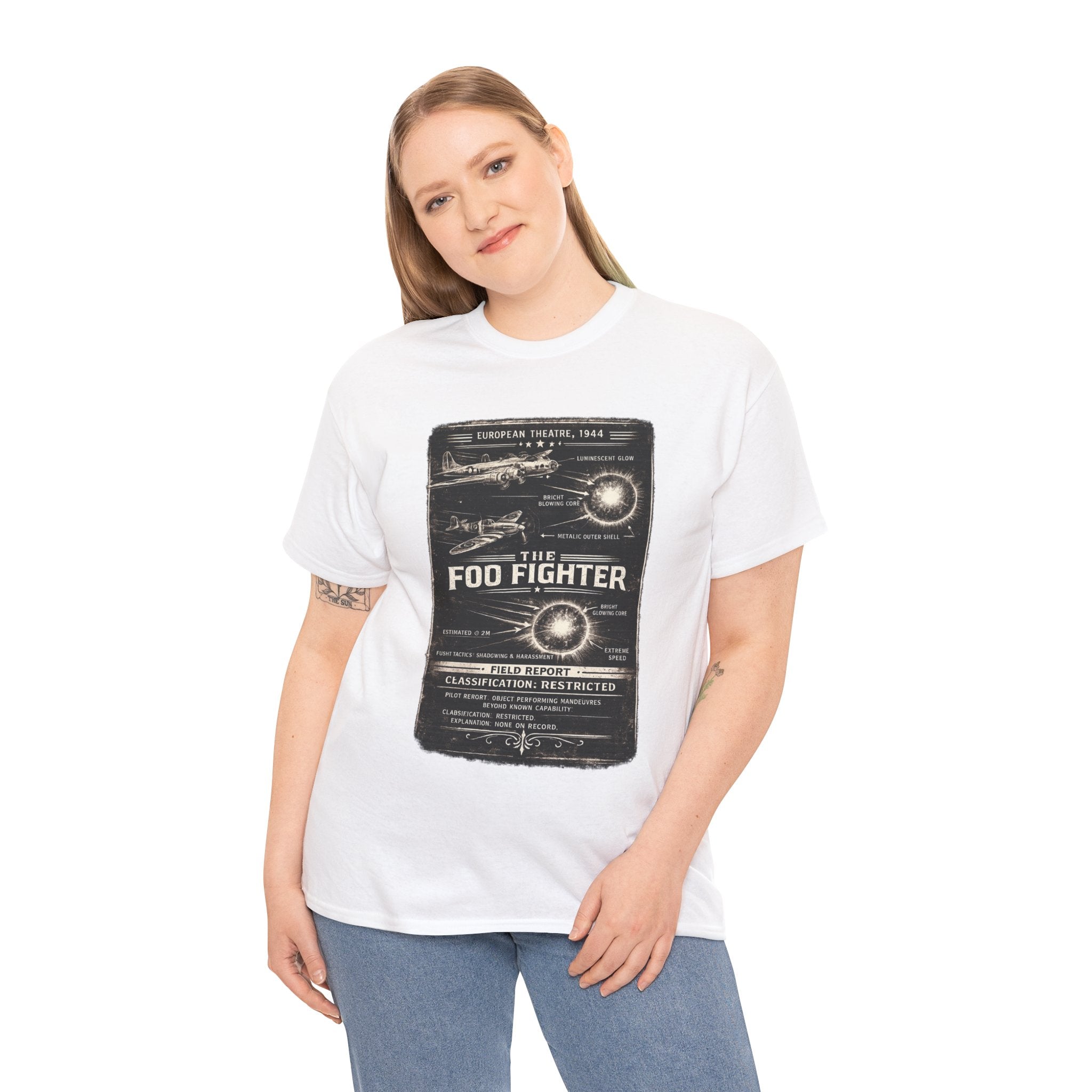 Foo Fighter – WWII Allied Pilot Unidentified Aerial Phenomena Field Report Graphic T-Shirt
