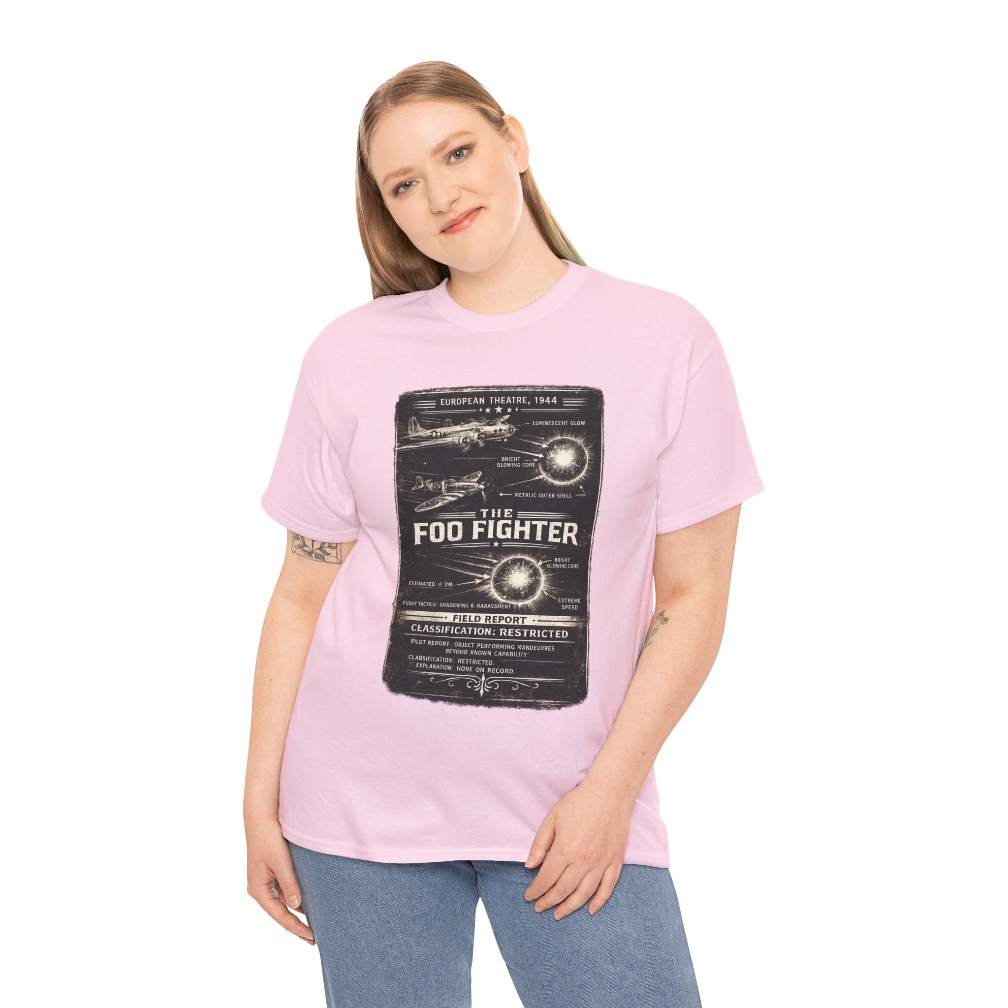 Foo Fighter – WWII Allied Pilot Unidentified Aerial Phenomena Field Report Graphic T-Shirt
