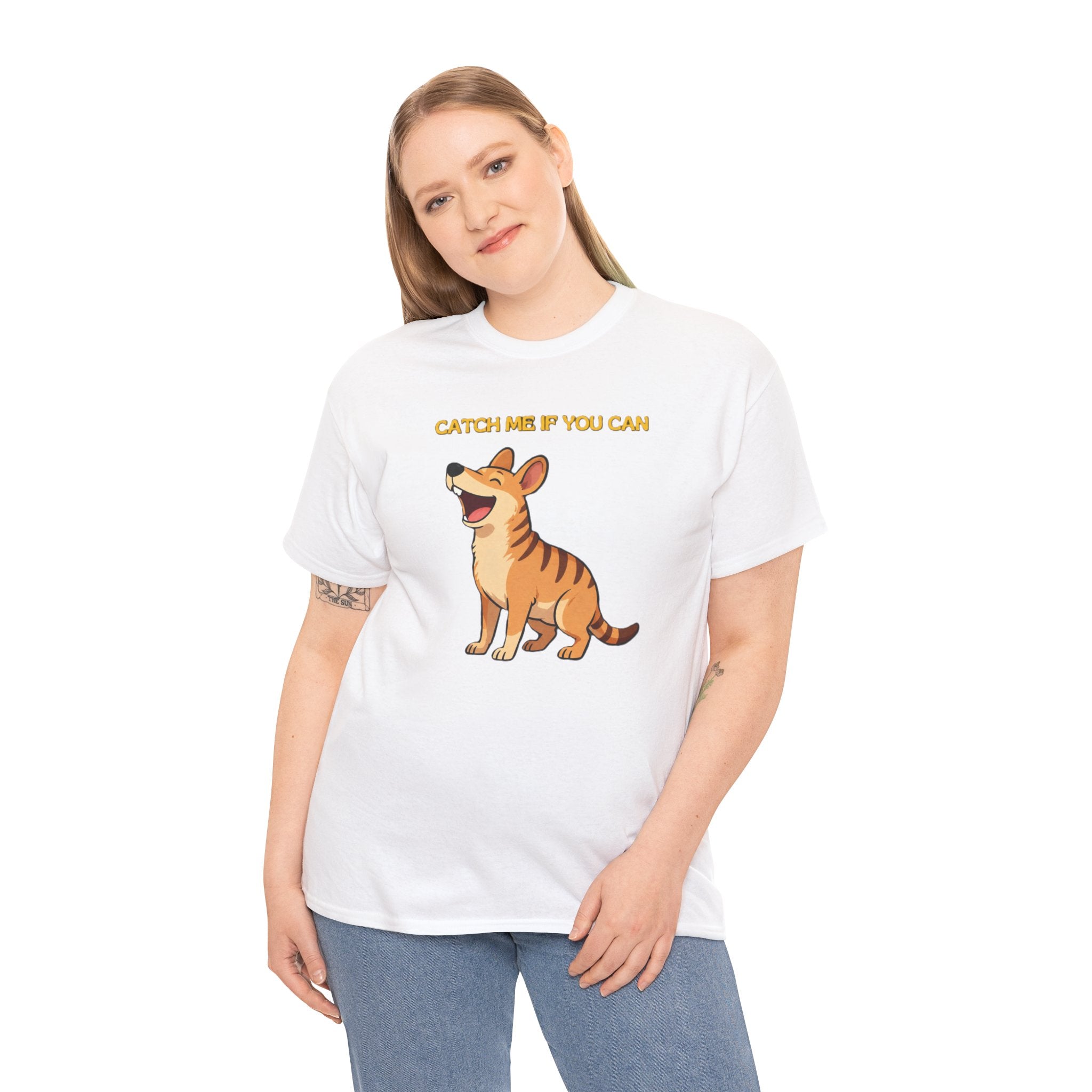 Thylacine T-Shirt | "Catch Me If You Can" Funny Tasmanian Tiger Tee