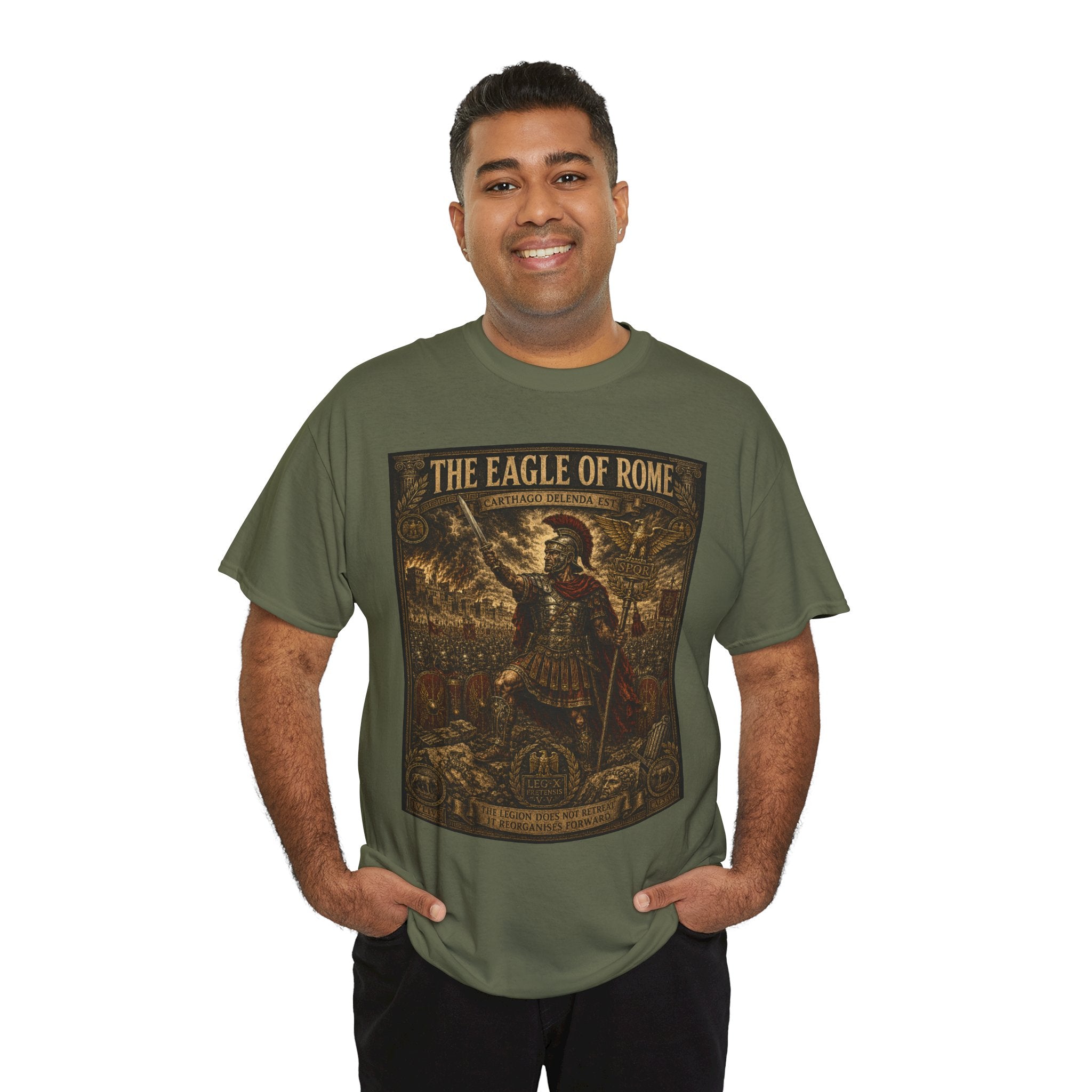 The Eagle of Rome – Roman Legionnaire Ancient Battle Vintage Engraving Graphic T-Shirt