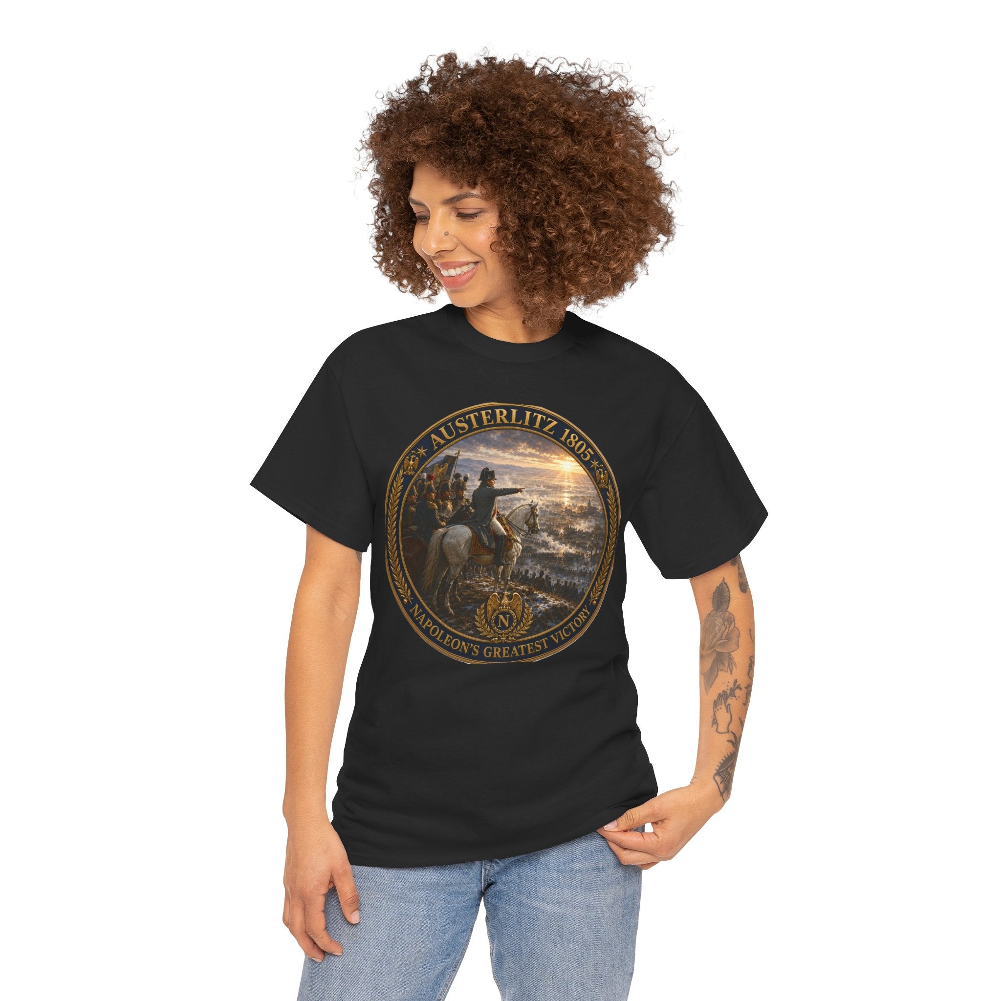 Austerlitz 1805 Battle Tee — Historical Napoleonic War Medal Design