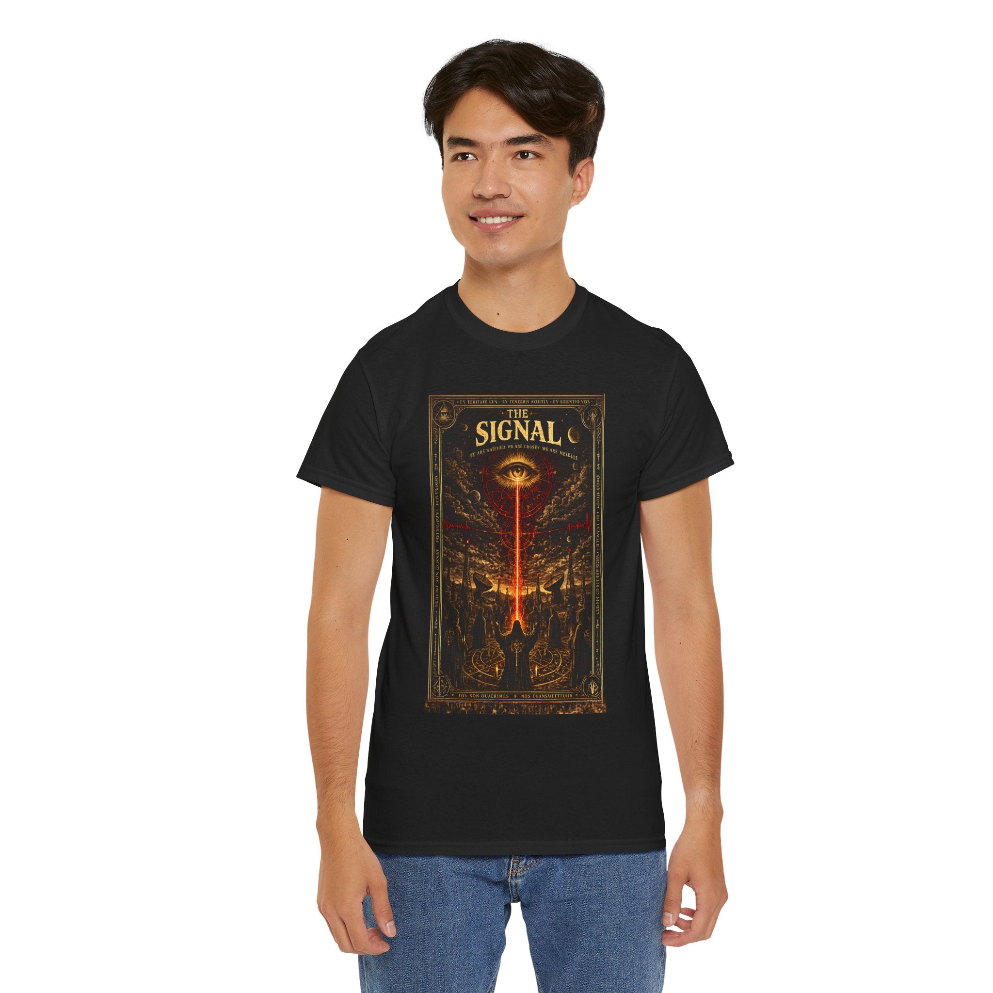 The Signal – All-Seeing Eye Occult Transmission Conspiracy Graphic T-Shirt