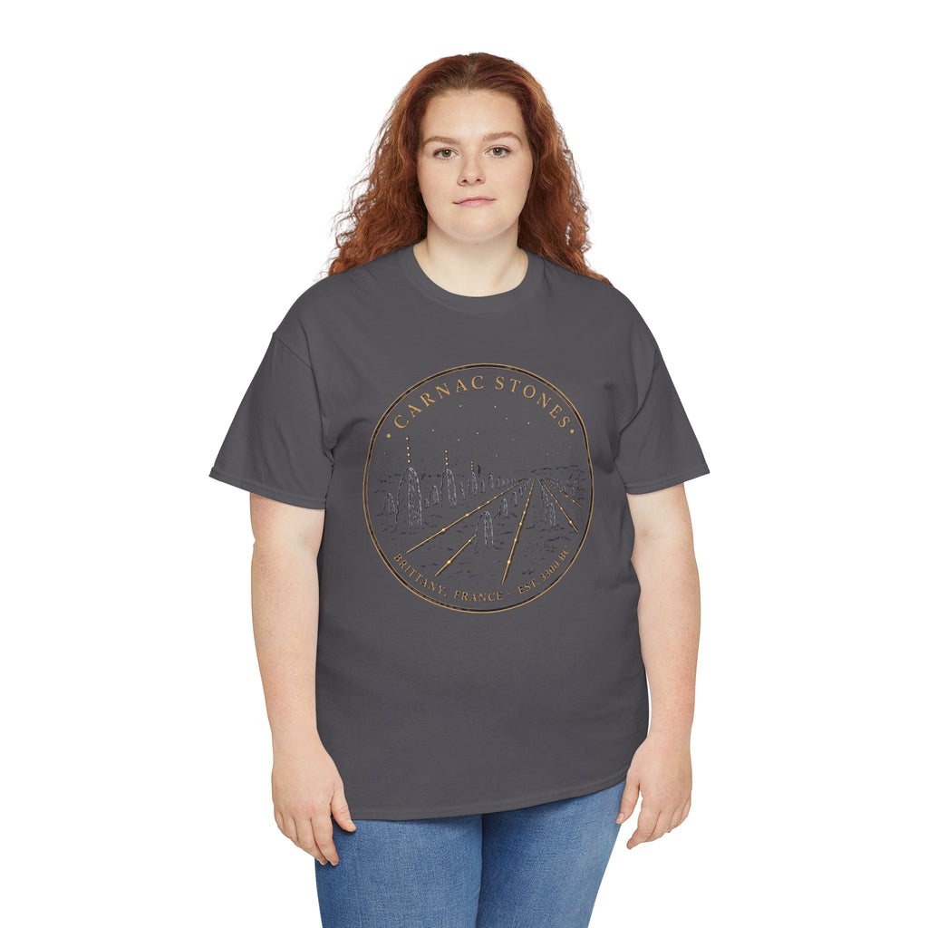 Carnac Stones T-Shirt | Neolithic Megalithic Alignment Design | Ancient Brittany France Monument Tee | Sacred Sites Graphic T-Shirt