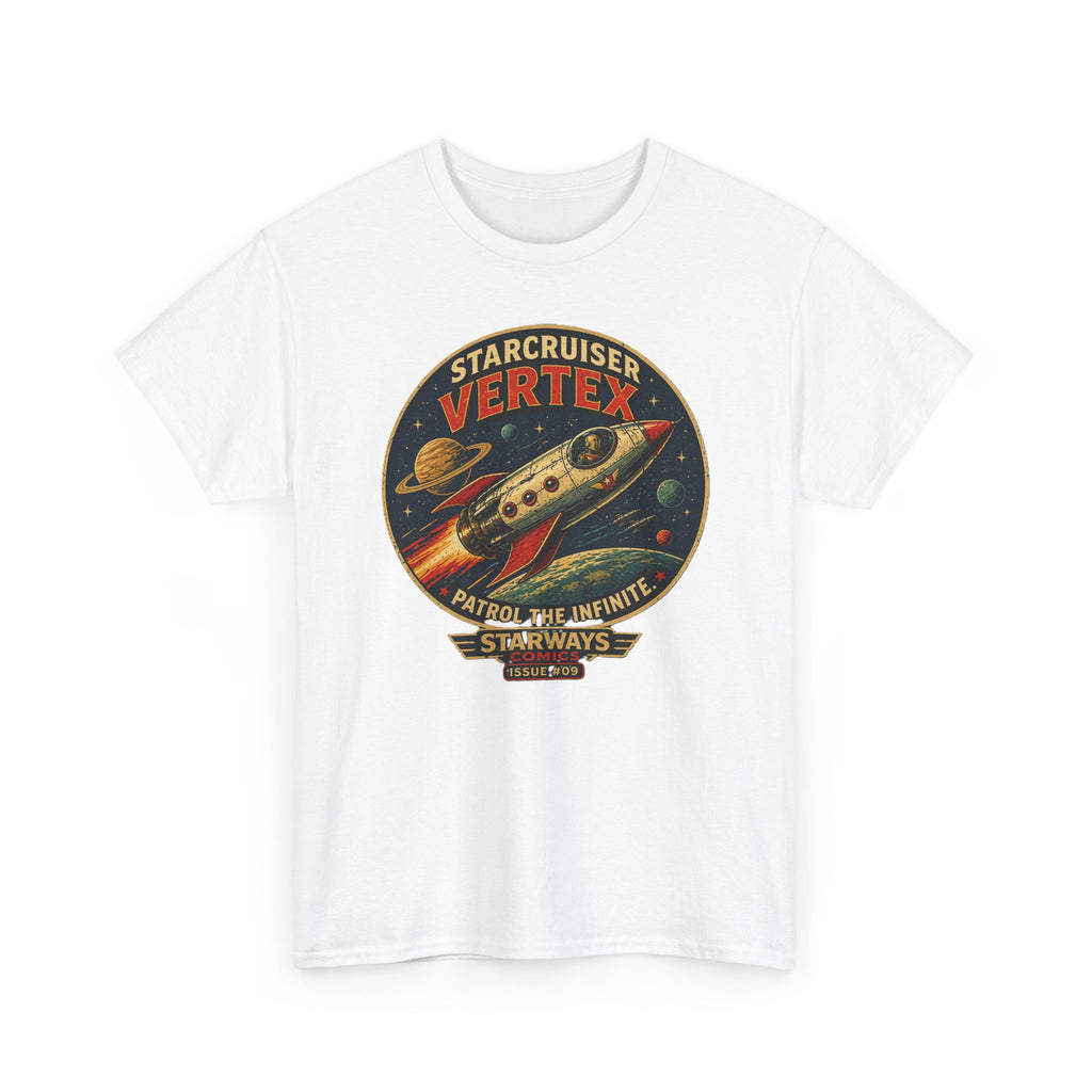 Starcruiser Vertex Rocket T-Shirt — Vintage Space Patrol Graphic Tee