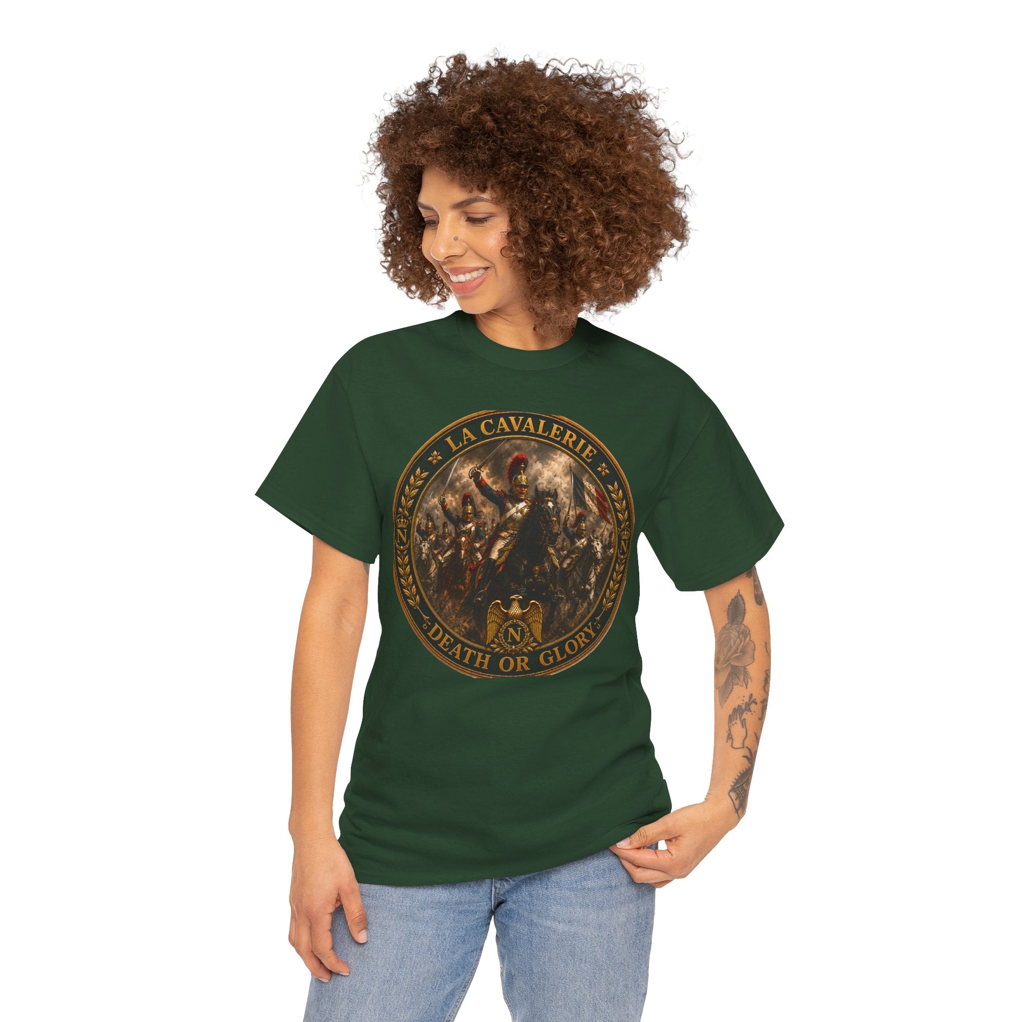 Death or Glory Cavalry Emblem T-Shirt — Vintage Military Badge Tee
