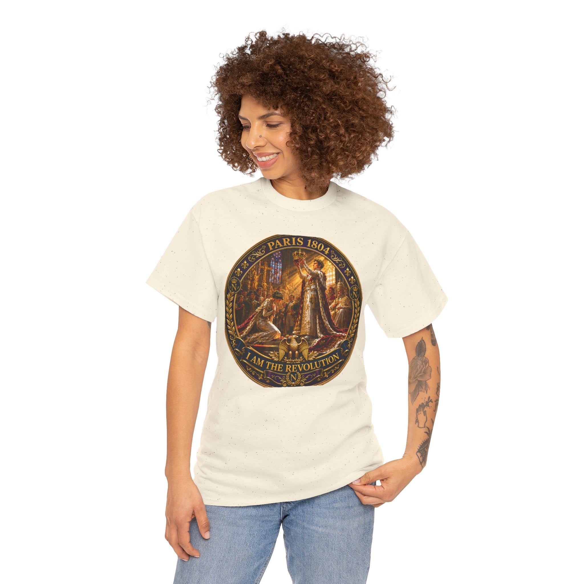 Revolutionary Paris 1848 Graphic Tee — "I Am The Revolution" Vintage Medal Design