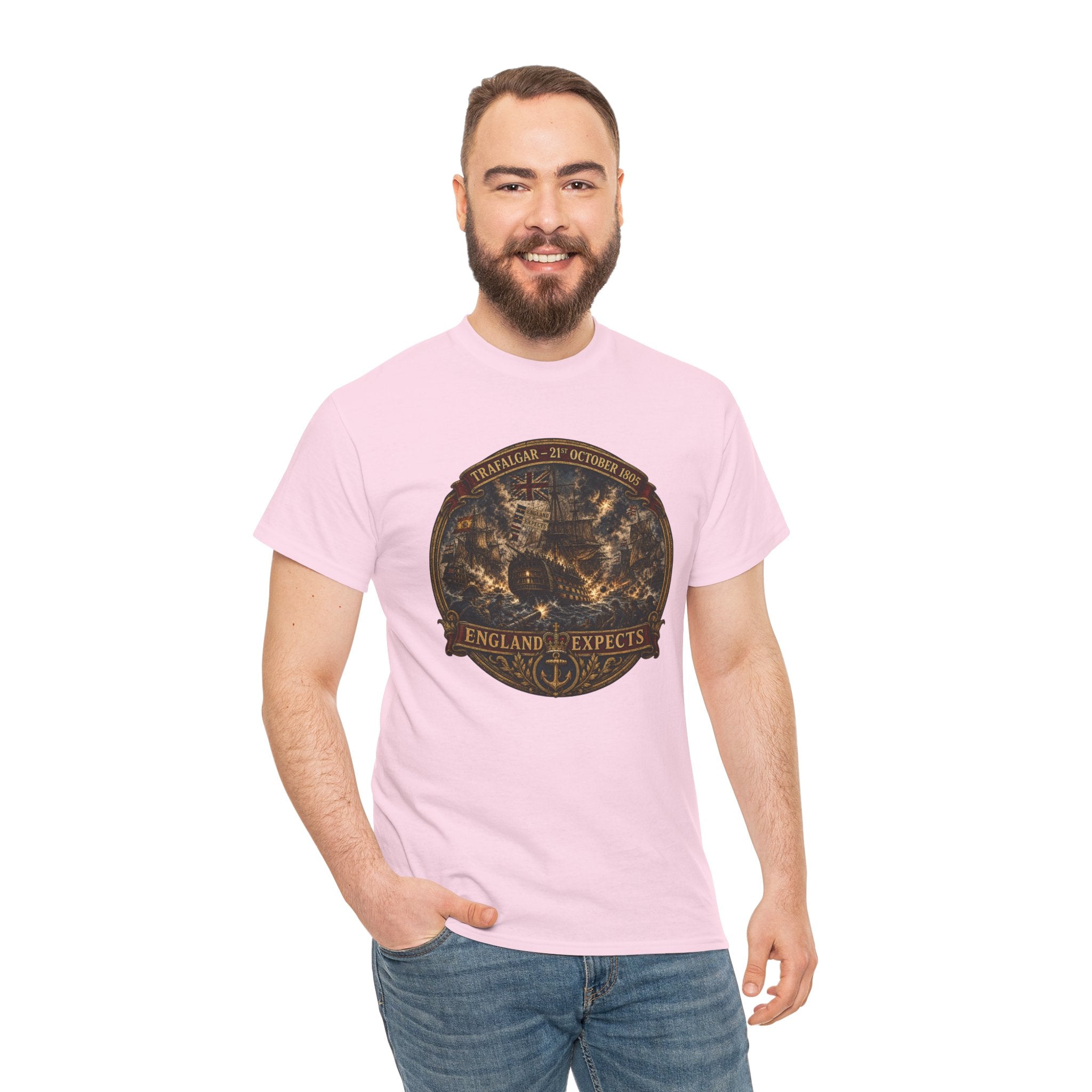 England Expects T-Shirt – Battle of Trafalgar 1805 | HMS Victory British Naval History Graphic Tee