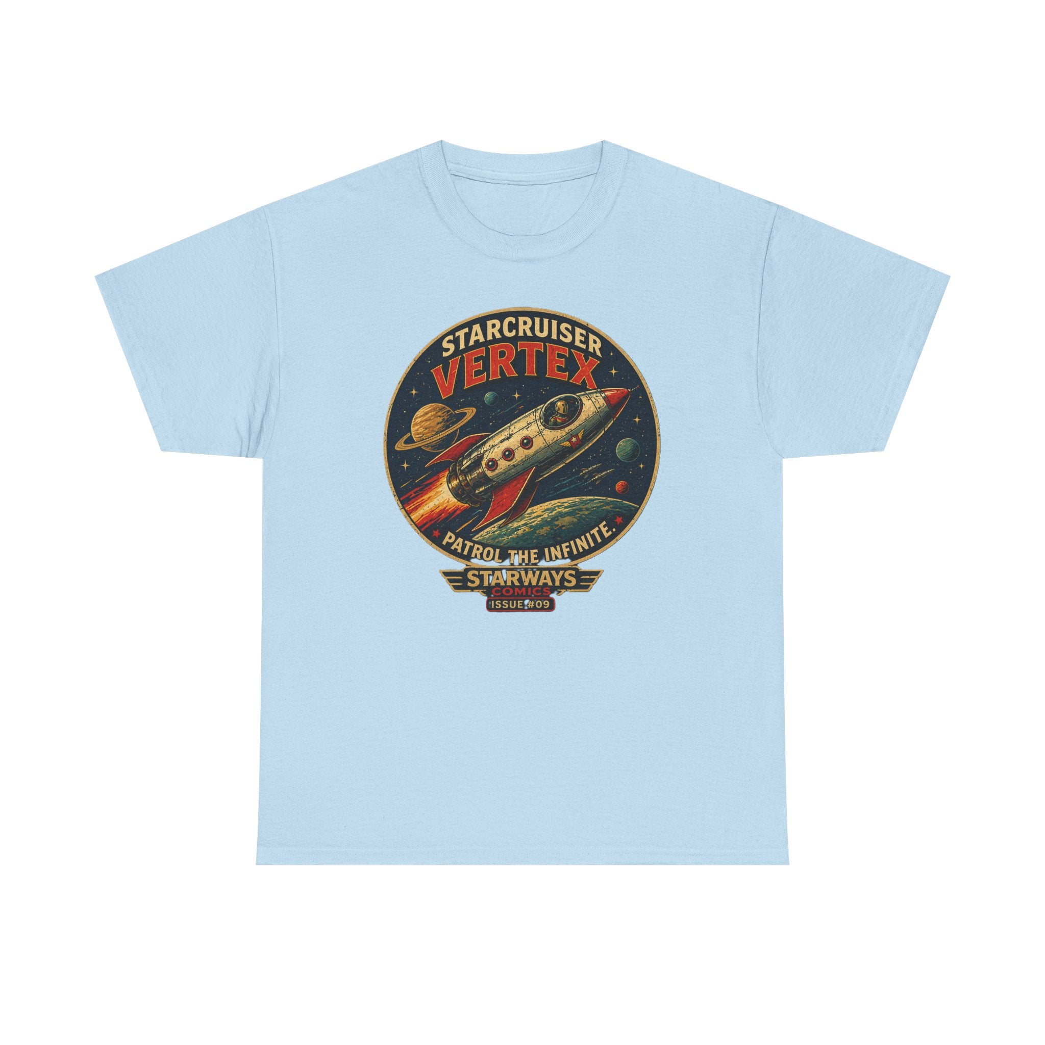 Starcruiser Vertex Rocket T-Shirt — Vintage Space Patrol Graphic Tee