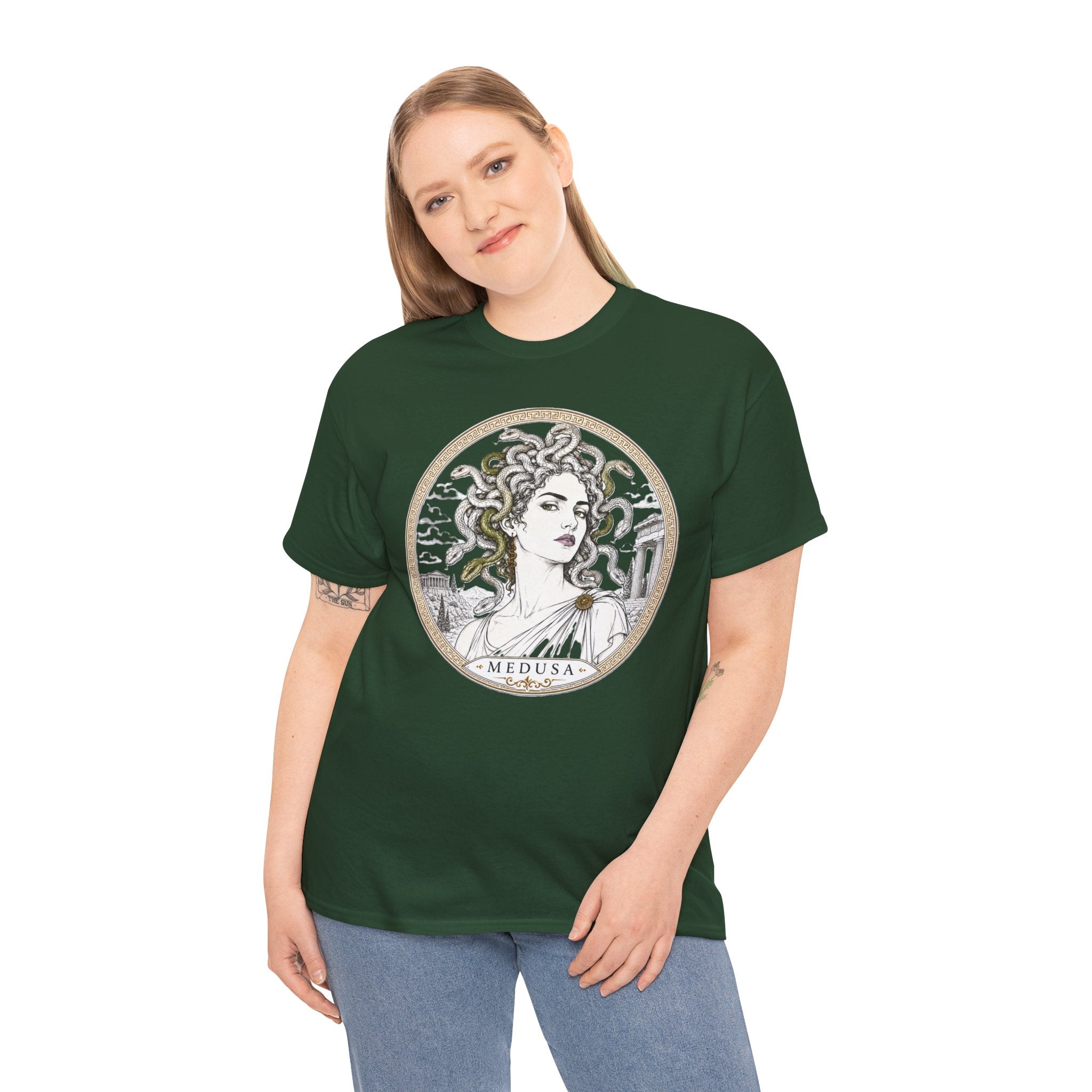 Medusa Greek Mythology T-Shirt — Ancient Warrior Gorgon Serpent Queen