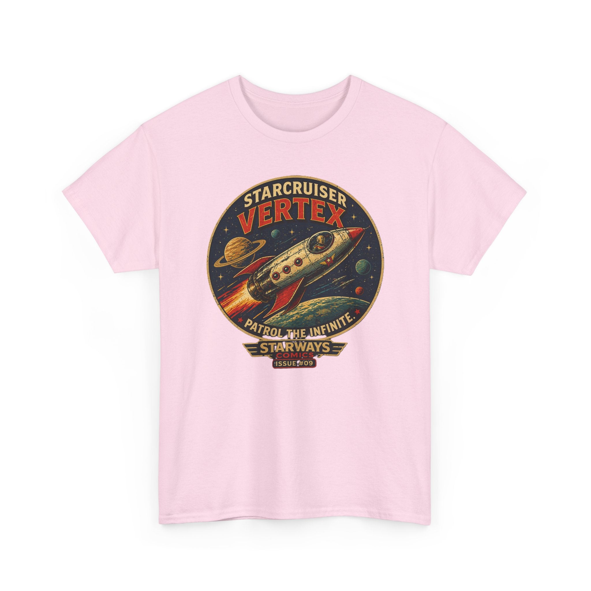 Starcruiser Vertex Rocket T-Shirt — Vintage Space Patrol Graphic Tee