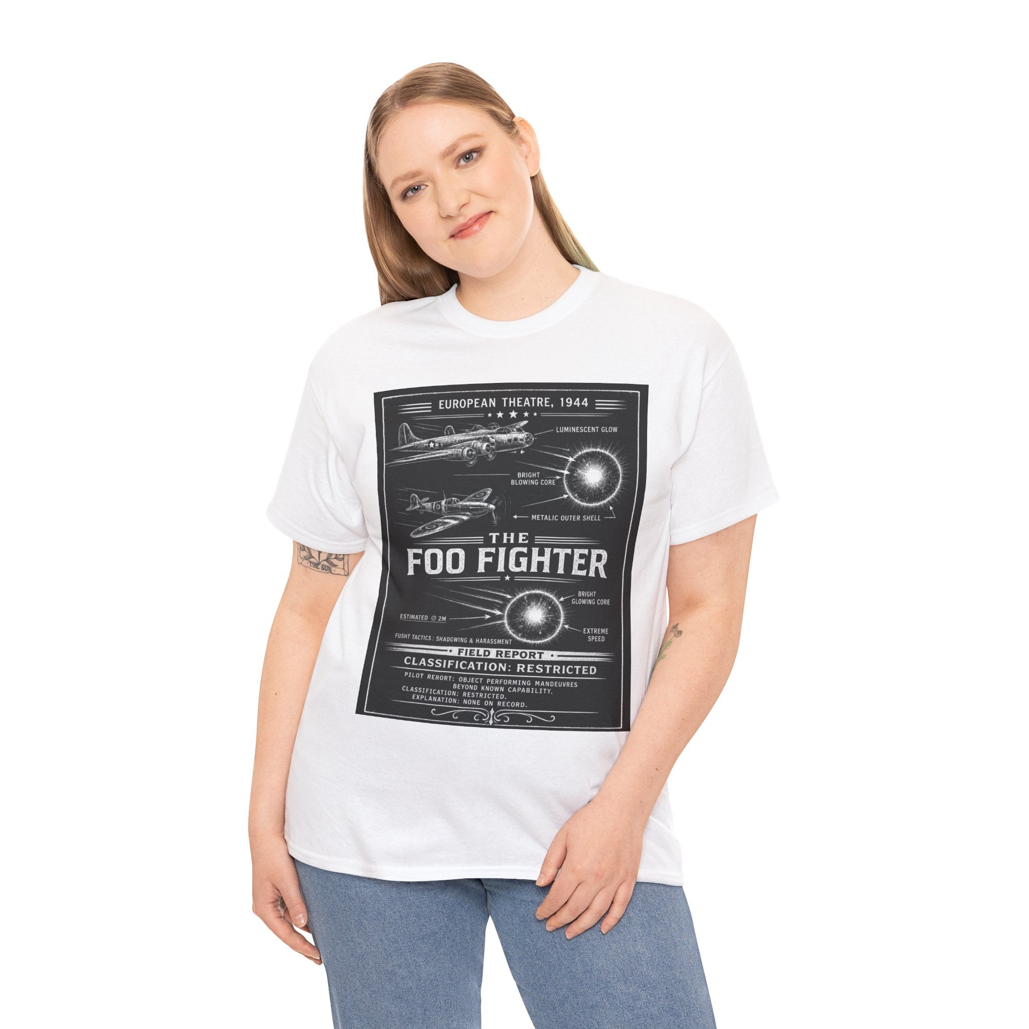 Foo Fighter Vintage Aviation Tee — Retro WWII Aircraft Poster Shirt