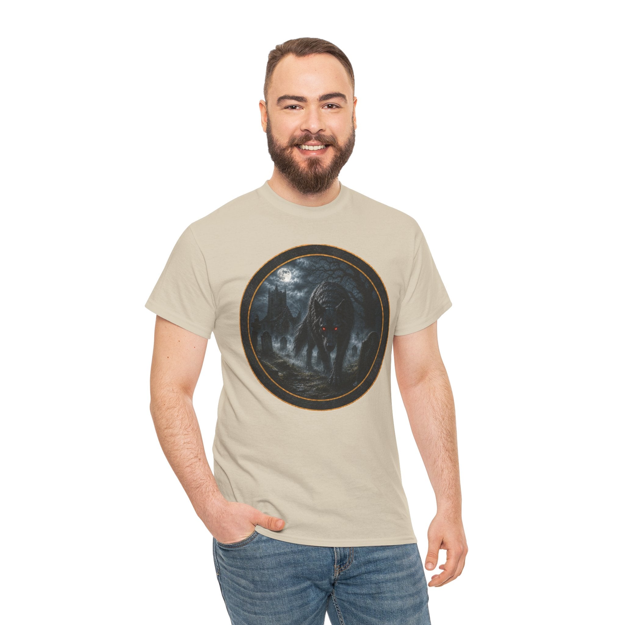 Wolf Moon T-Shirt — Gothic Night Forest Wolf Graphic Tee