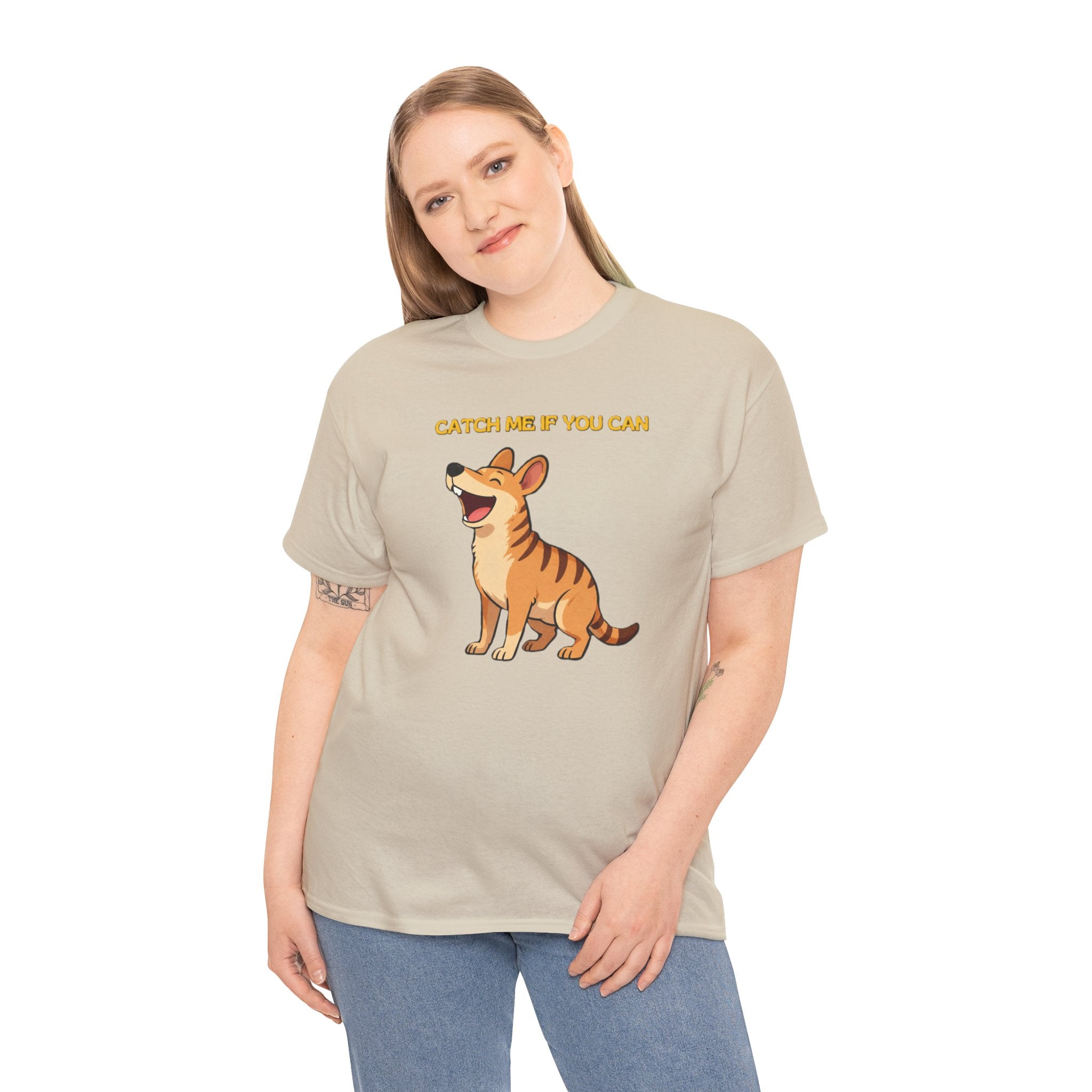 Thylacine T-Shirt | "Catch Me If You Can" Funny Tasmanian Tiger Tee