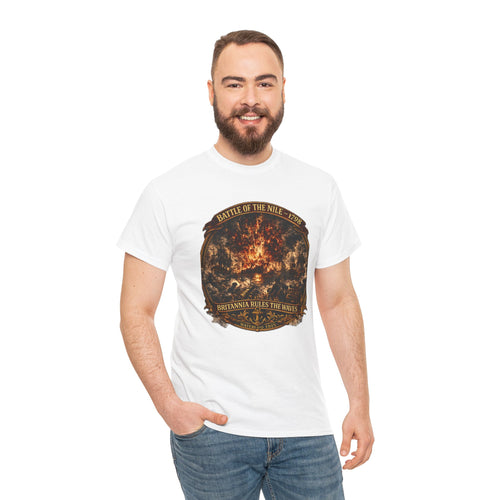 Battle of the Nile Tee — Vintage Naval Warfare Firestorm Graphic Shirt