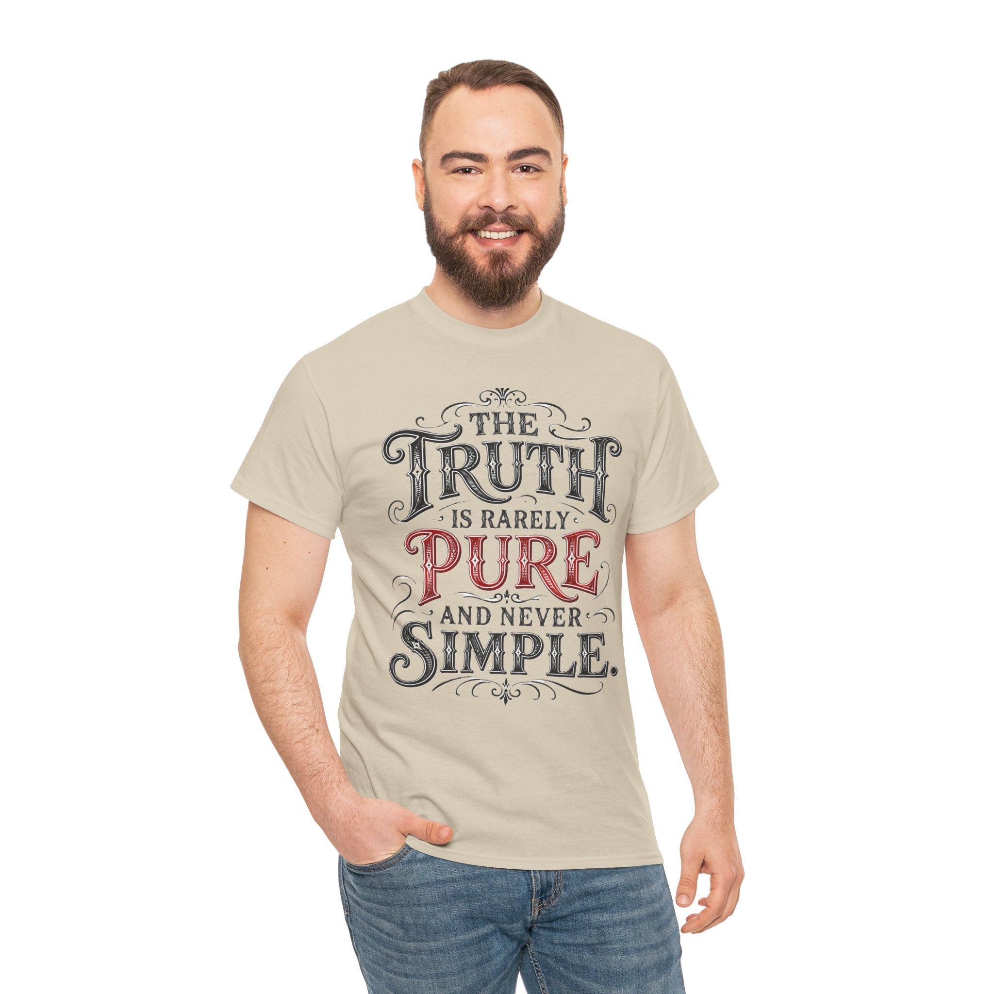 The Truth Is Rarely Pure and Never Simple T-Shirt | Oscar Wilde Quote Tee | Unisex Vintage Typography