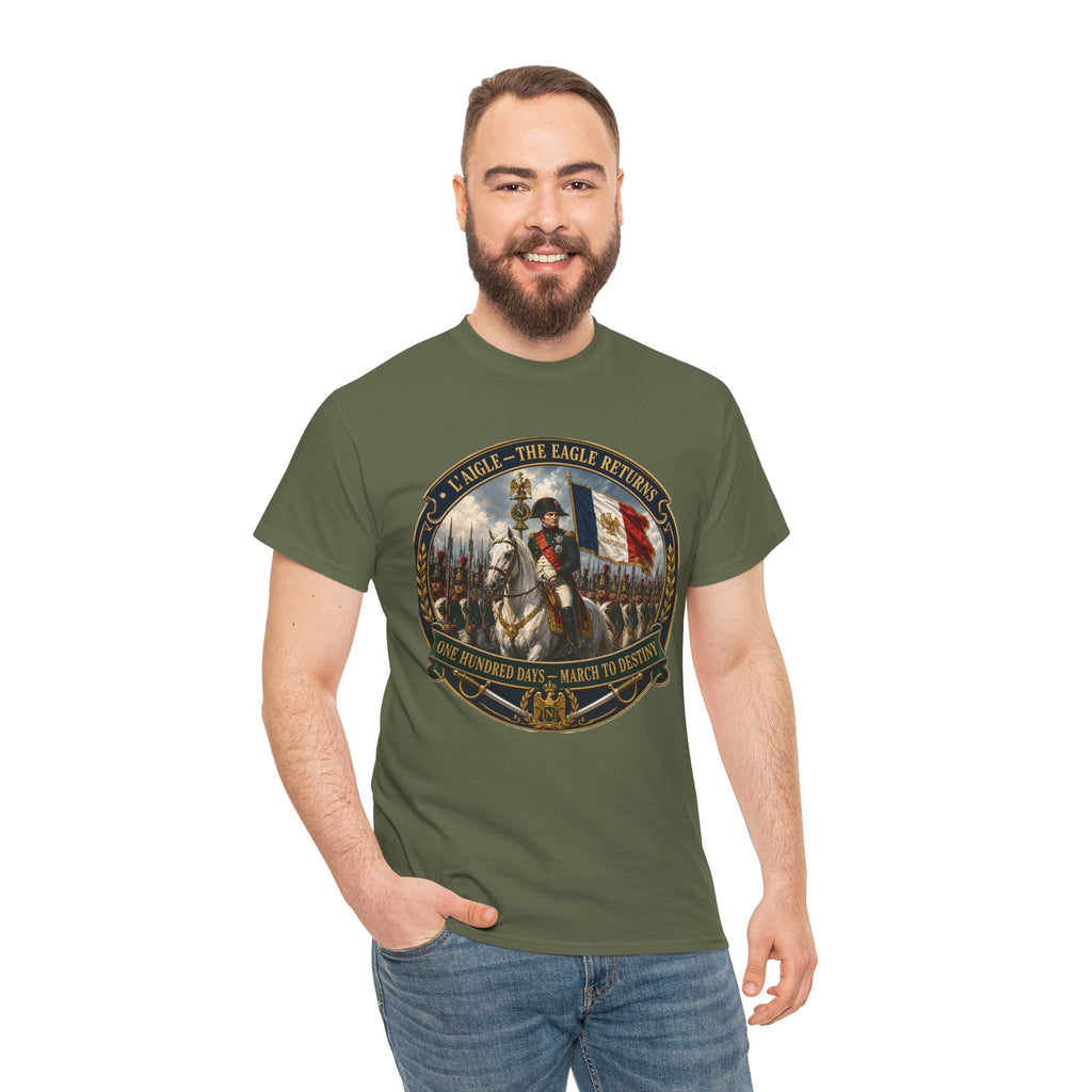 Napoleon L'Aigle The Eagle Returns One Hundred Days March to Destiny T-Shirt | Military History Tee | Napoleonic Wars Graphic T-Shirt