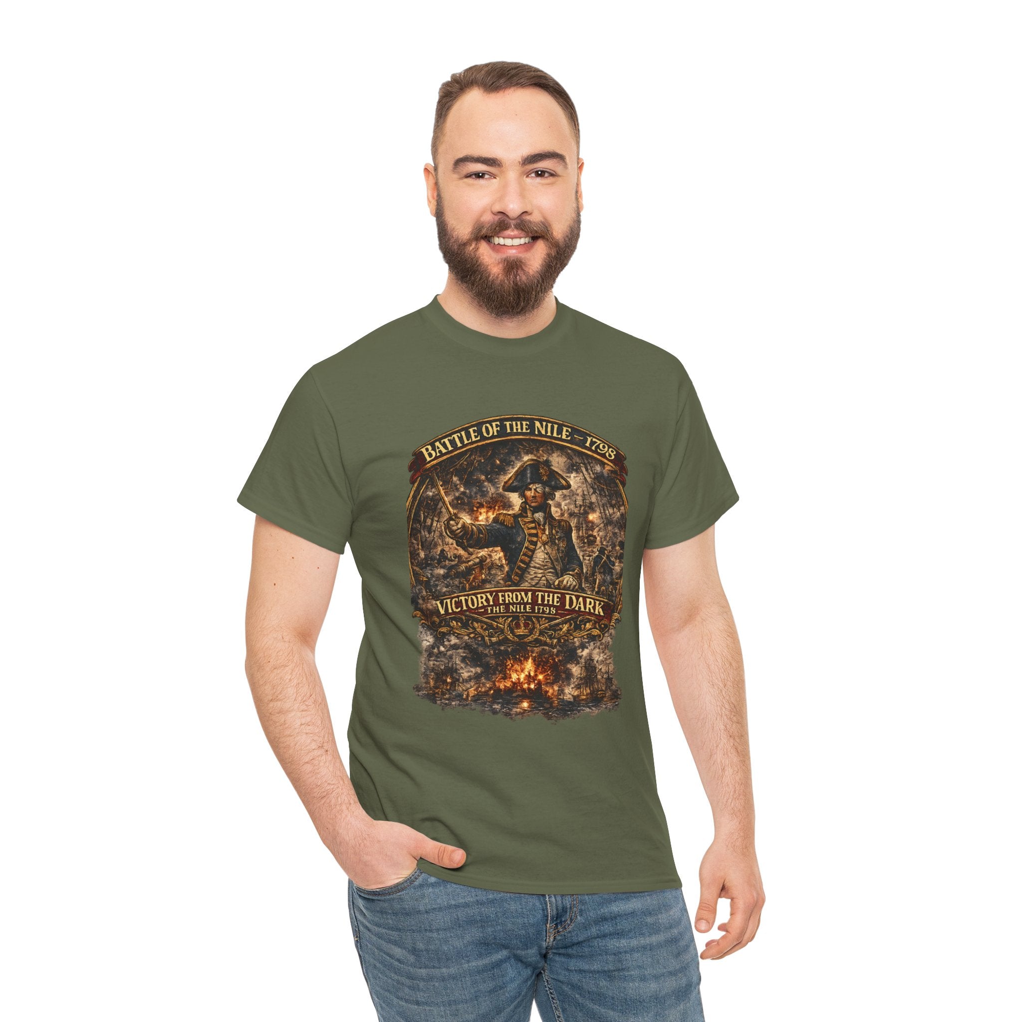 Battle of the Nile Graphic Tee — "Victory Among the Stars" Vintage Naval Battle Shirt