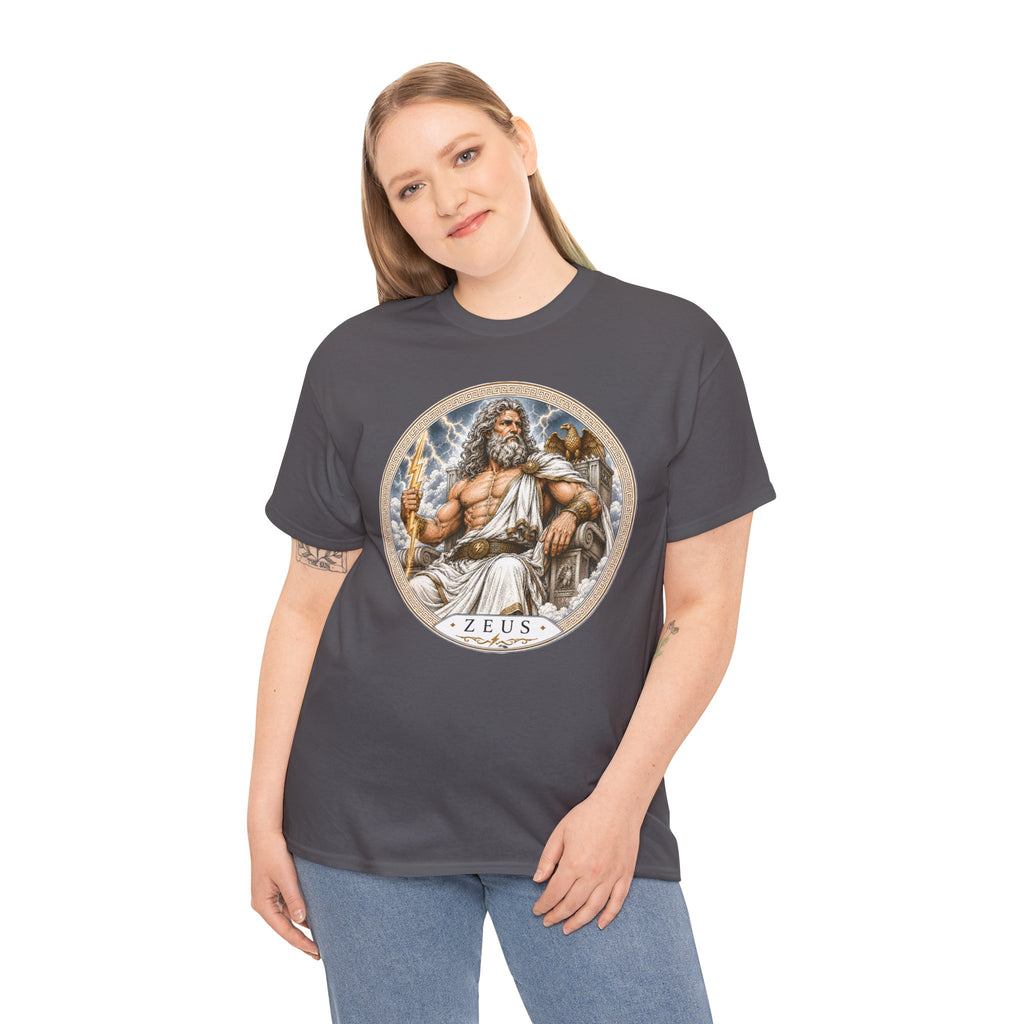 Zeus Greek Mythology T-Shirt — King of the Gods Lightning Bolt Olympus Eagle